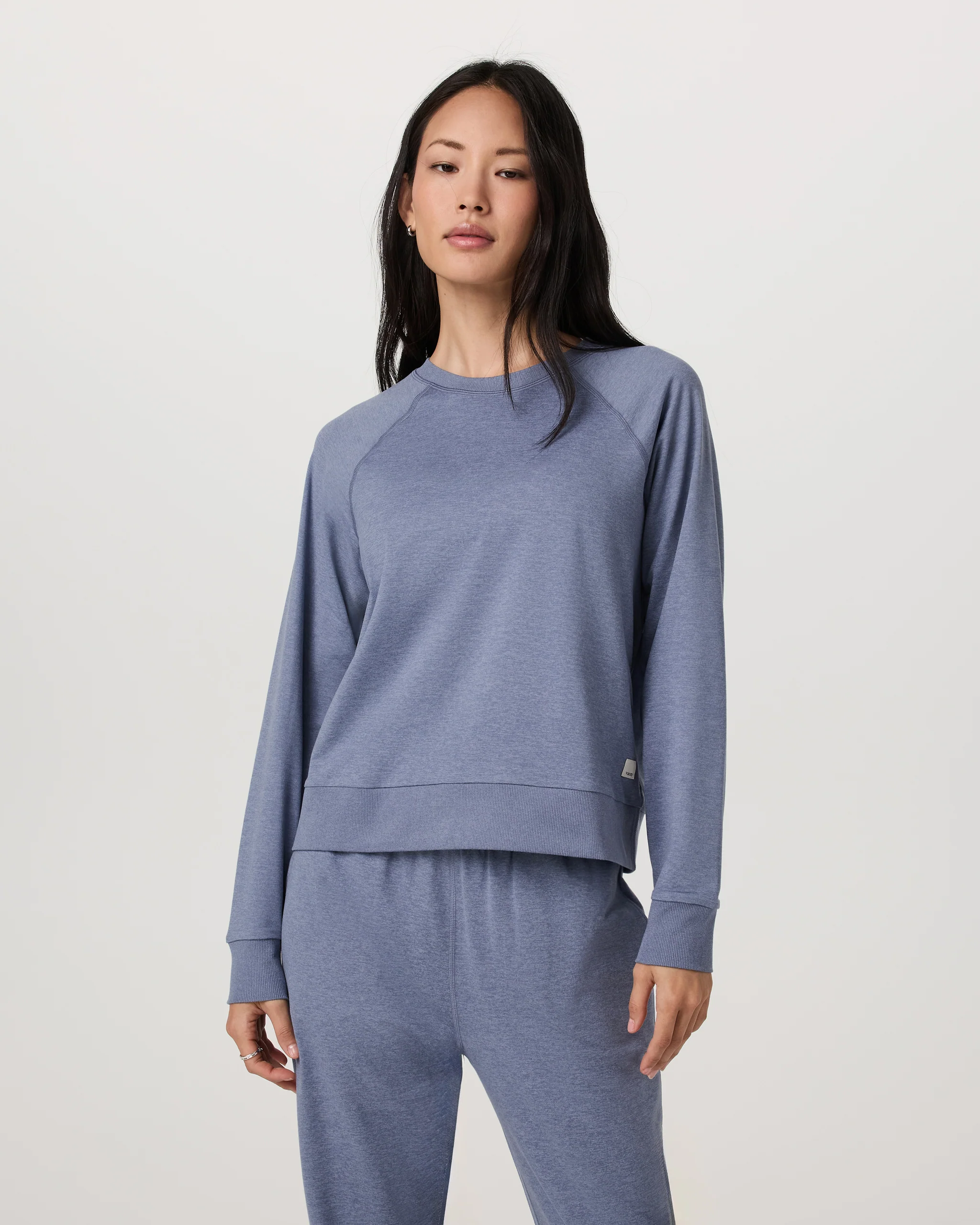 Long Sleeve Halo Crew | Blue Heron Heather