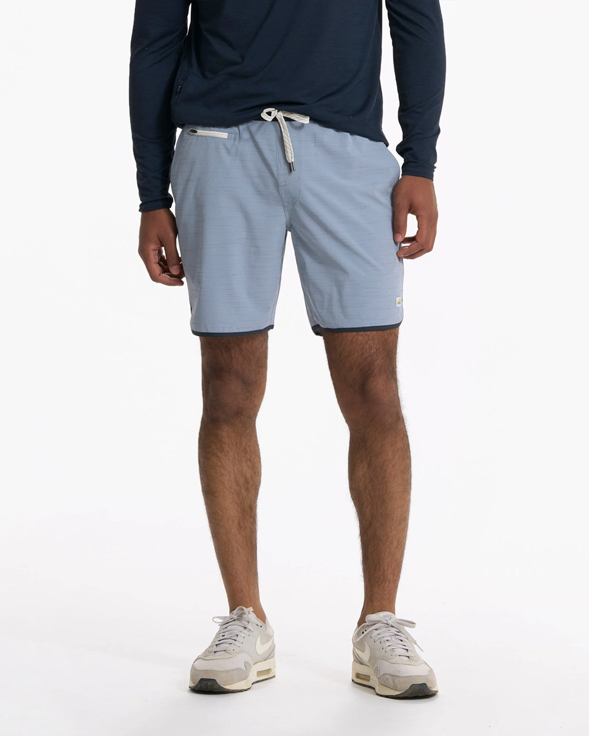 Banks Short Unlined 7" | Light Cloud Slub Stripe