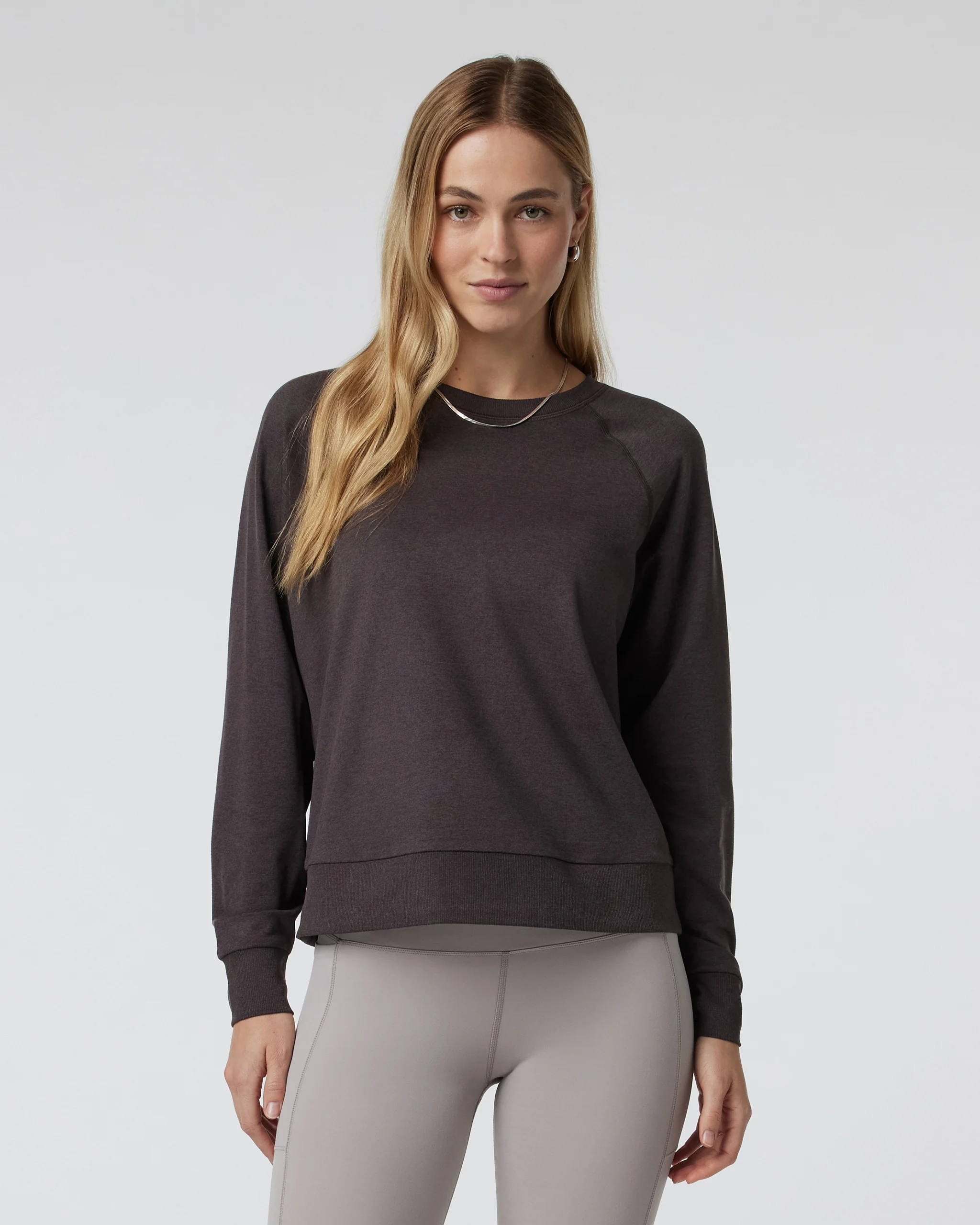 Long Sleeve Halo Crew | Sangria Heather
