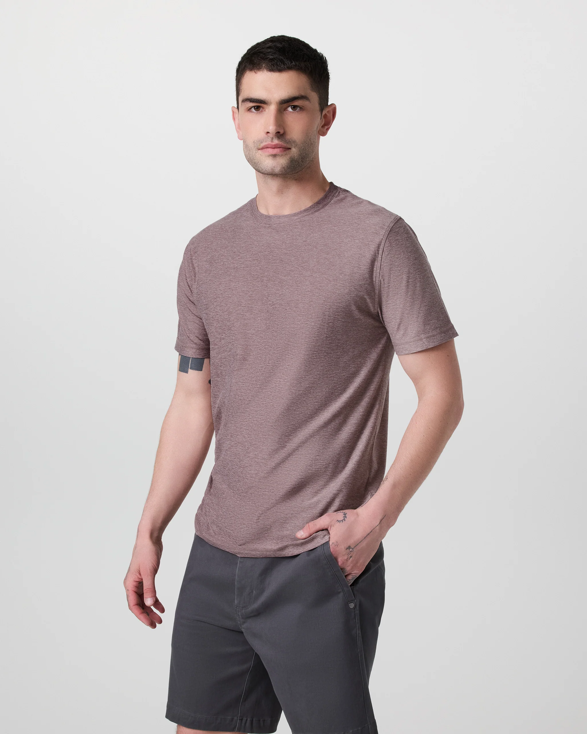 Strato Tech Tee | Dark Umber Heather