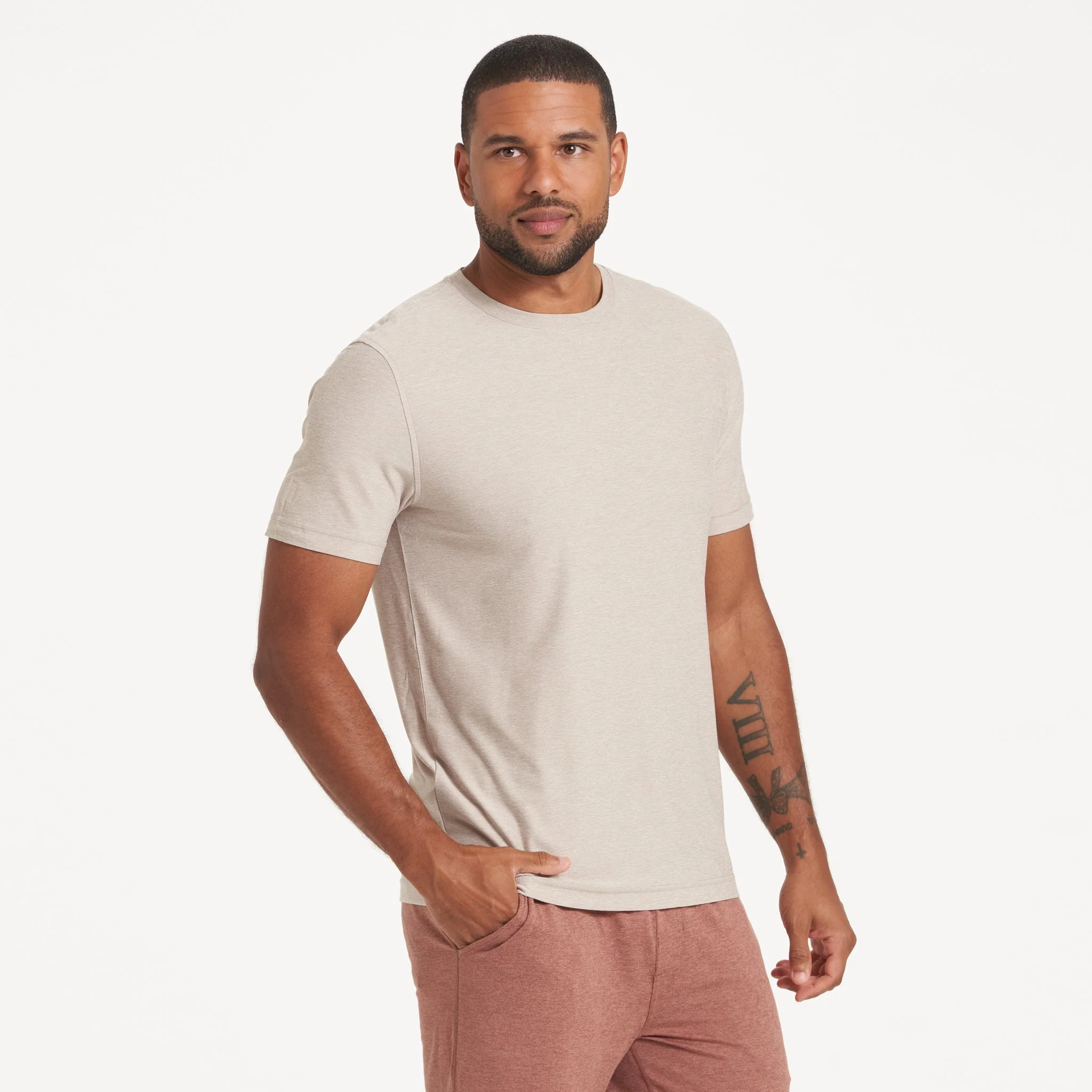 Strato Tech Tee | Oyster Heather