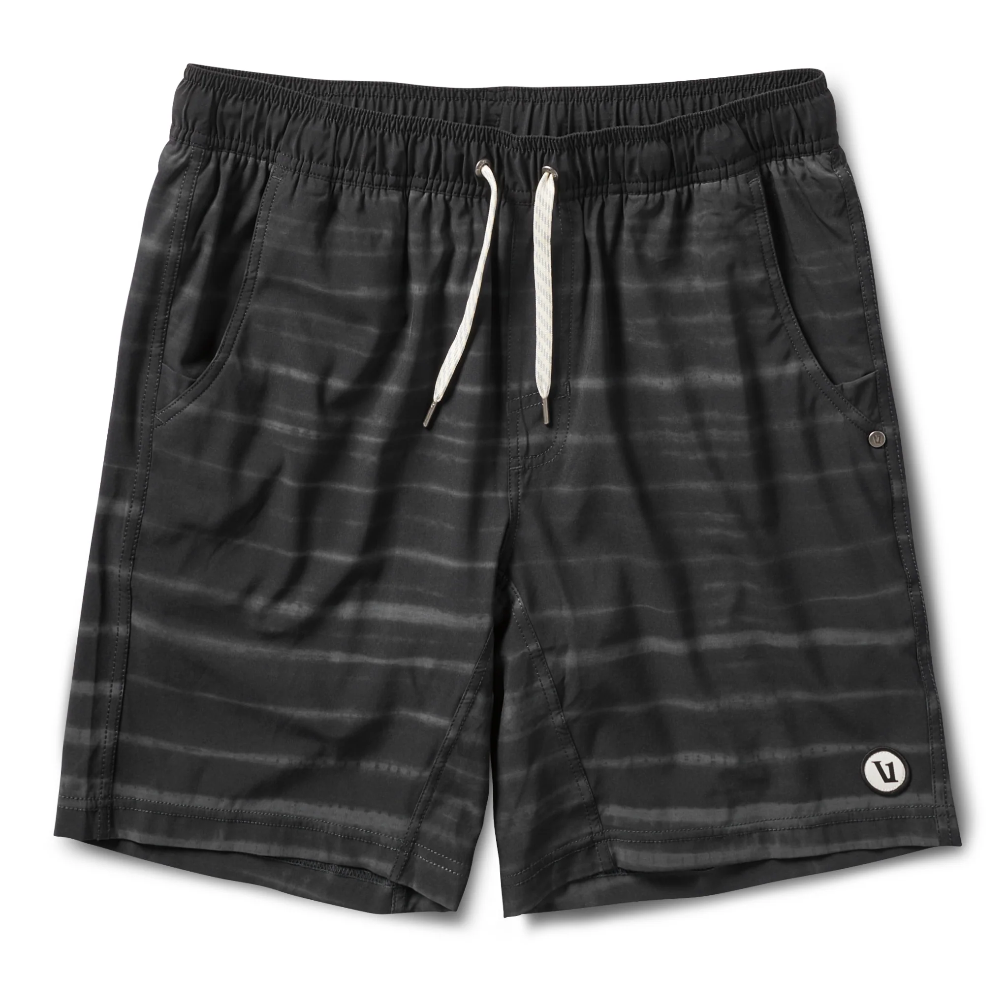 Kore Short Lined 7" | Black Shibori Stripe