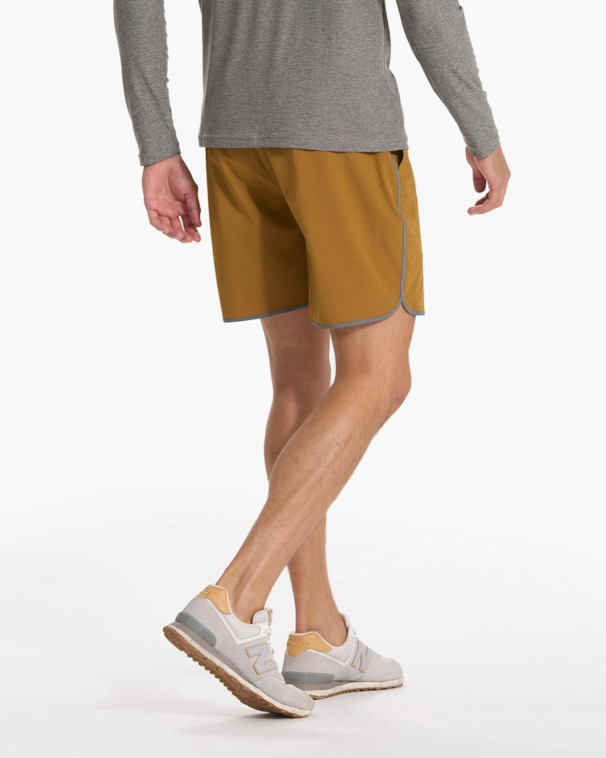 Banks Short Unlined 7" | Dark Golden Slub Stripe