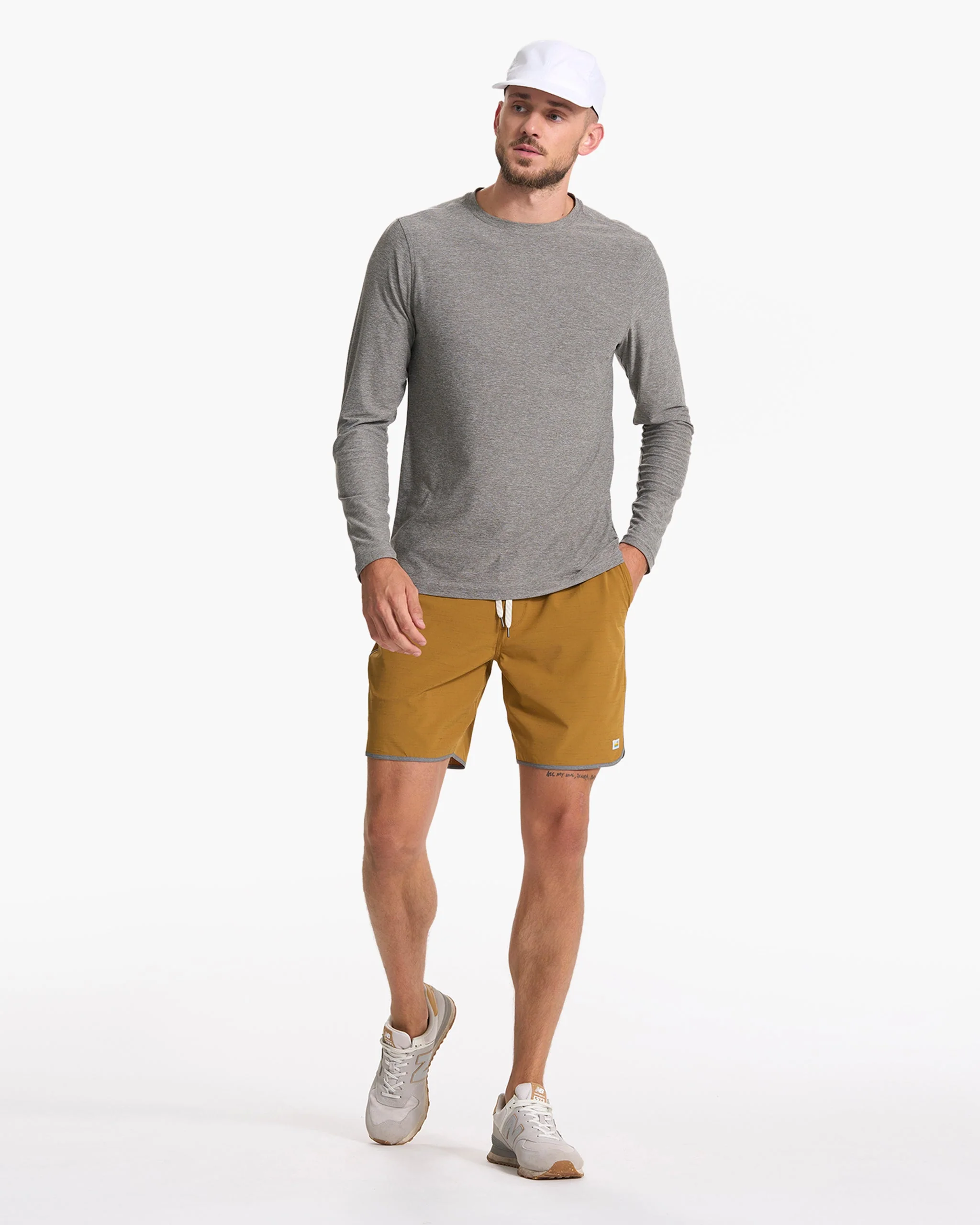 Banks Short Unlined 7" | Dark Golden Slub Stripe