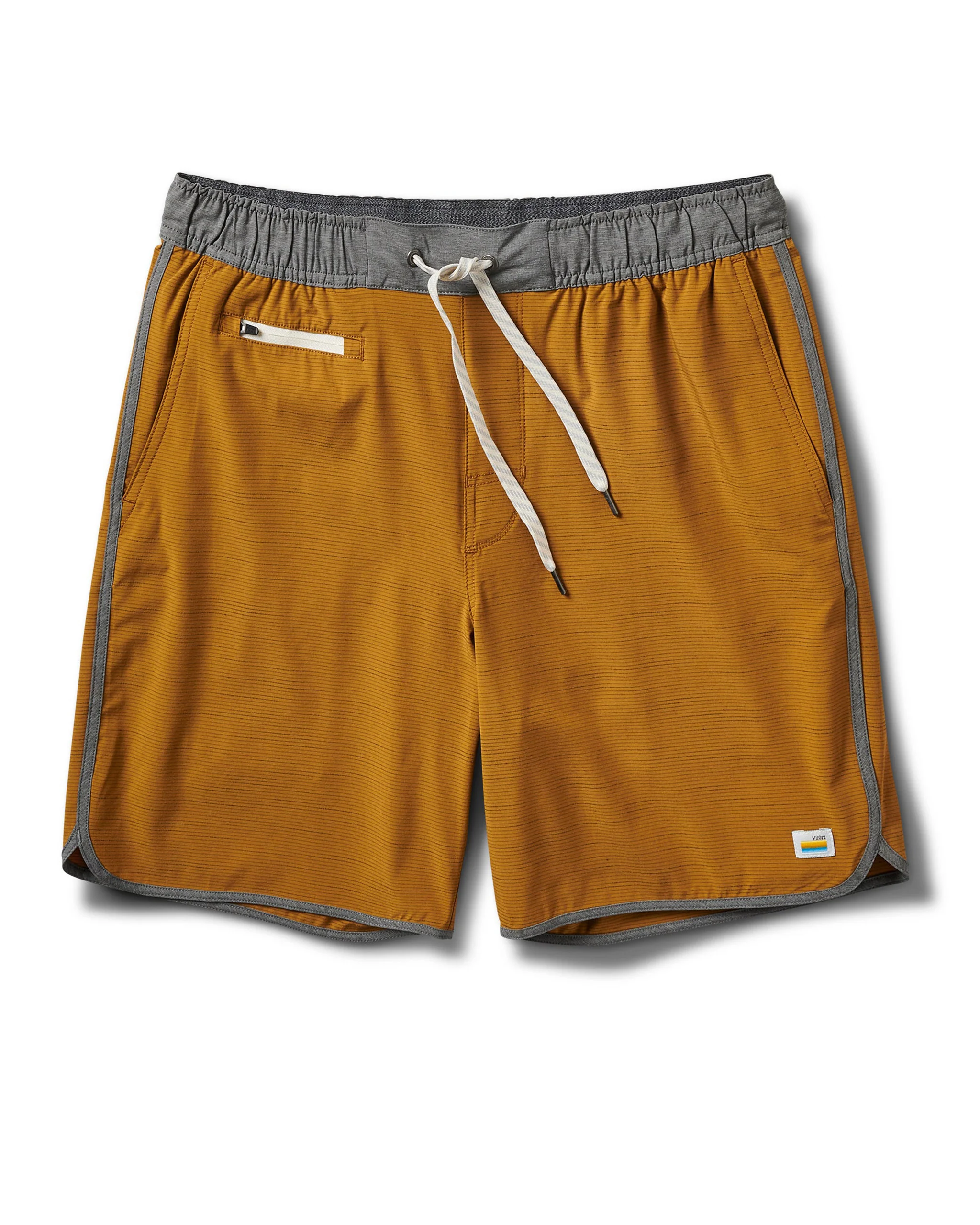 Banks Short Unlined 7" | Dark Golden Slub Stripe