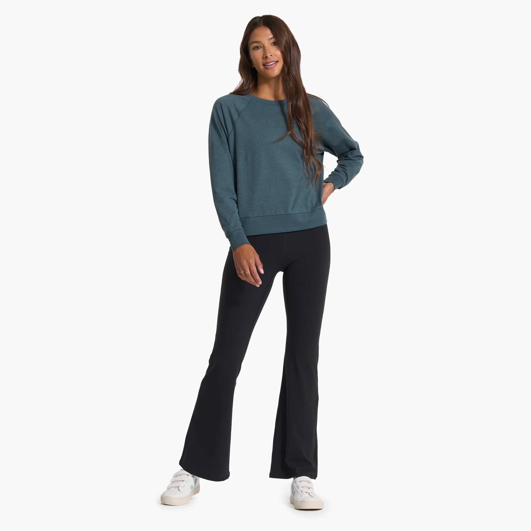 Long-Sleeve Halo Crew | Stone Heather