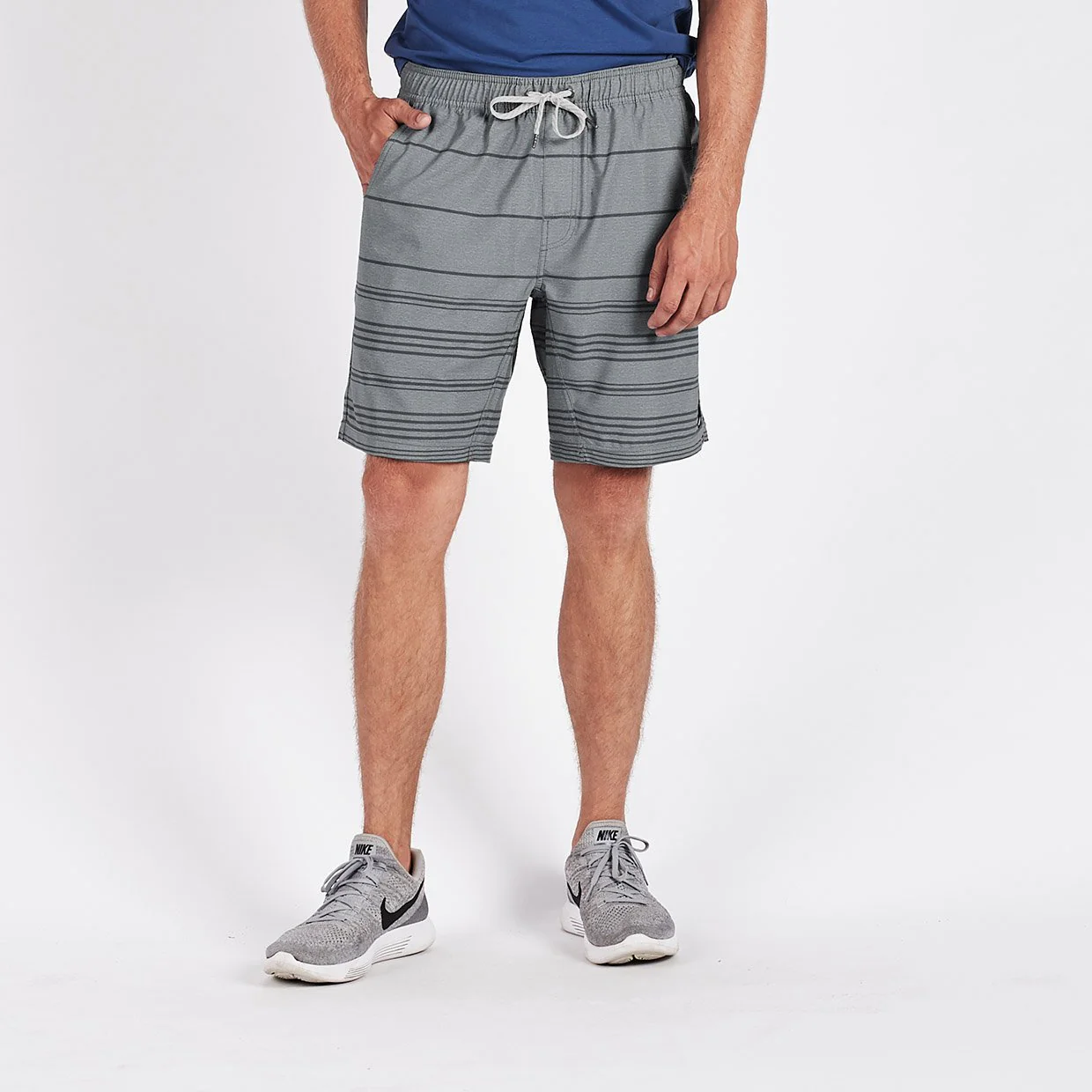 Kore Short | Grey Linen Stripe