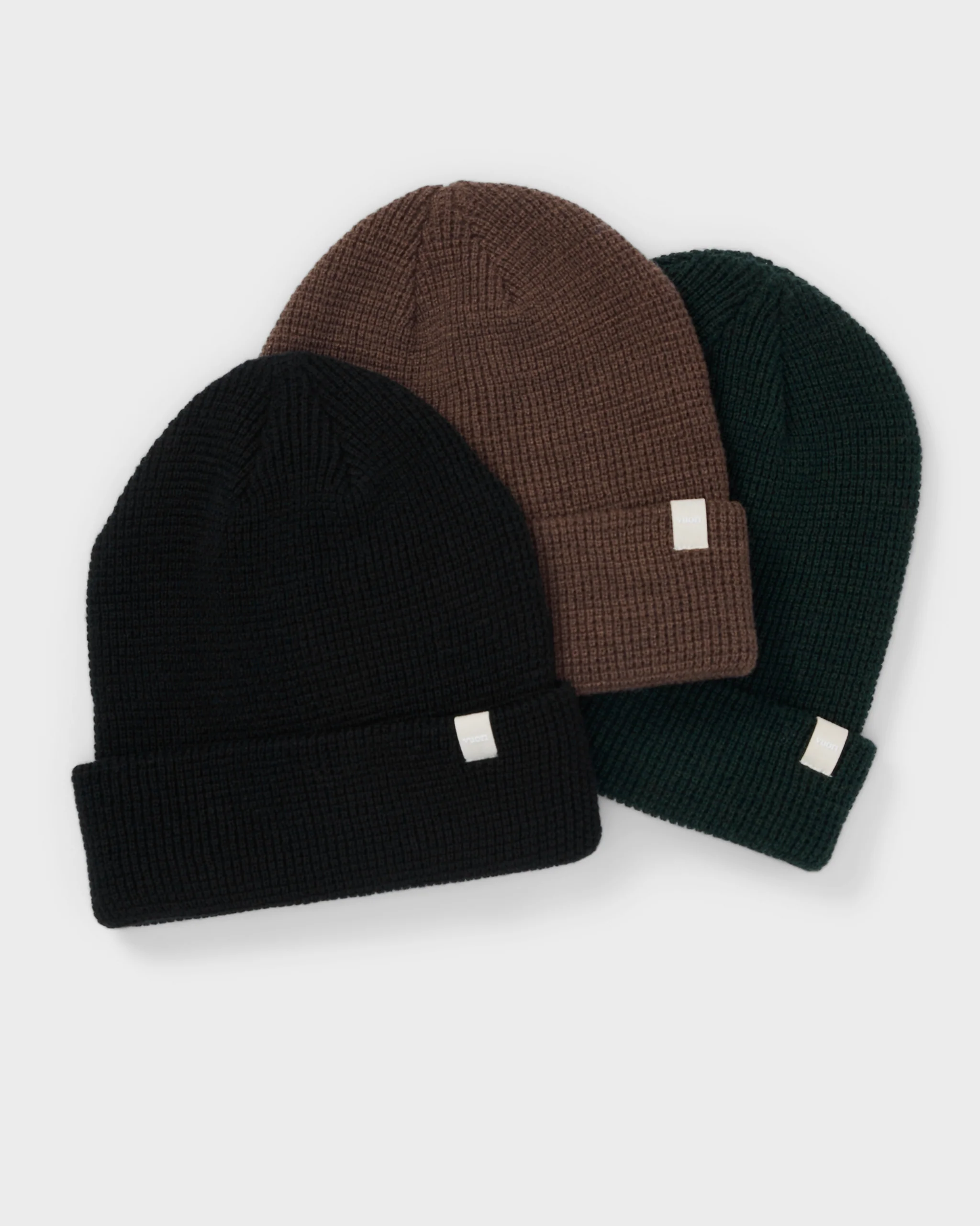 Alpine Waffle Beanie | Black