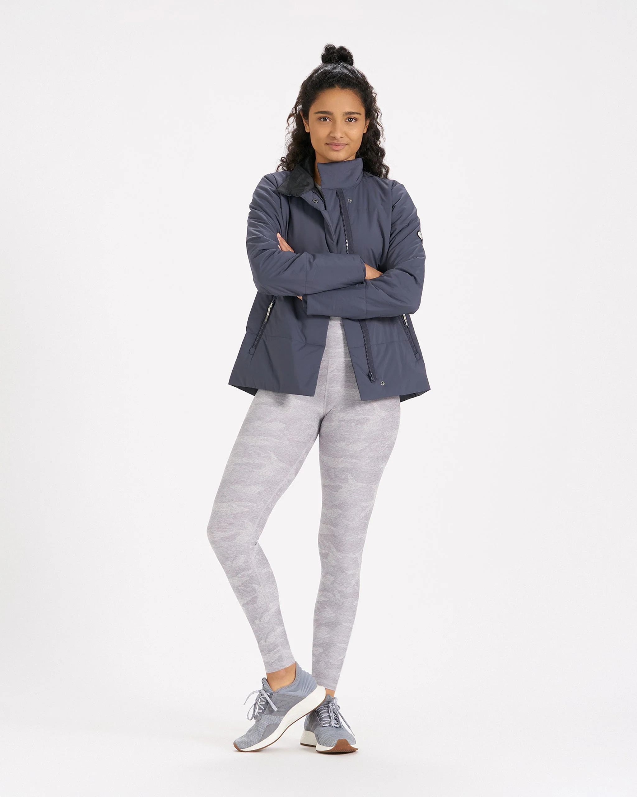 Clean Elevation Legging-Short | Pale Heather Camo