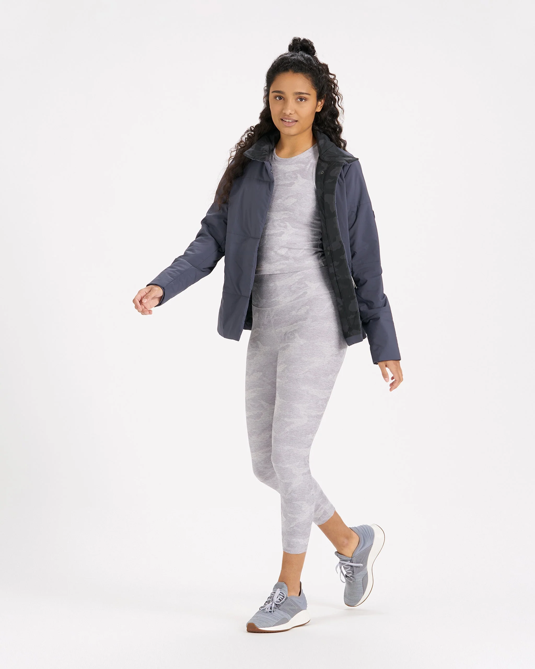 Clean Elevation Legging-Short | Pale Heather Camo