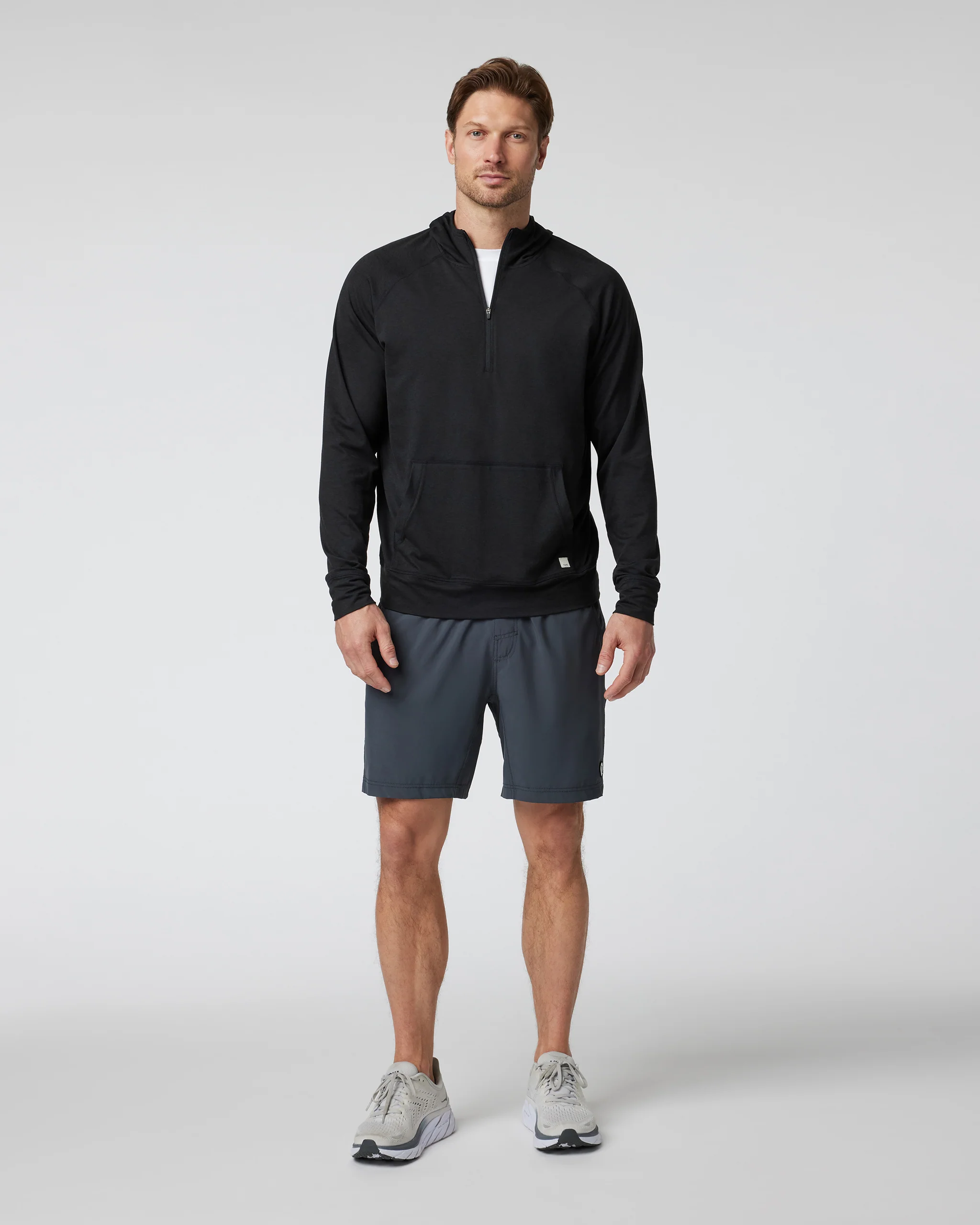Ponto Performance Half Zip Hoodie | Black Heather