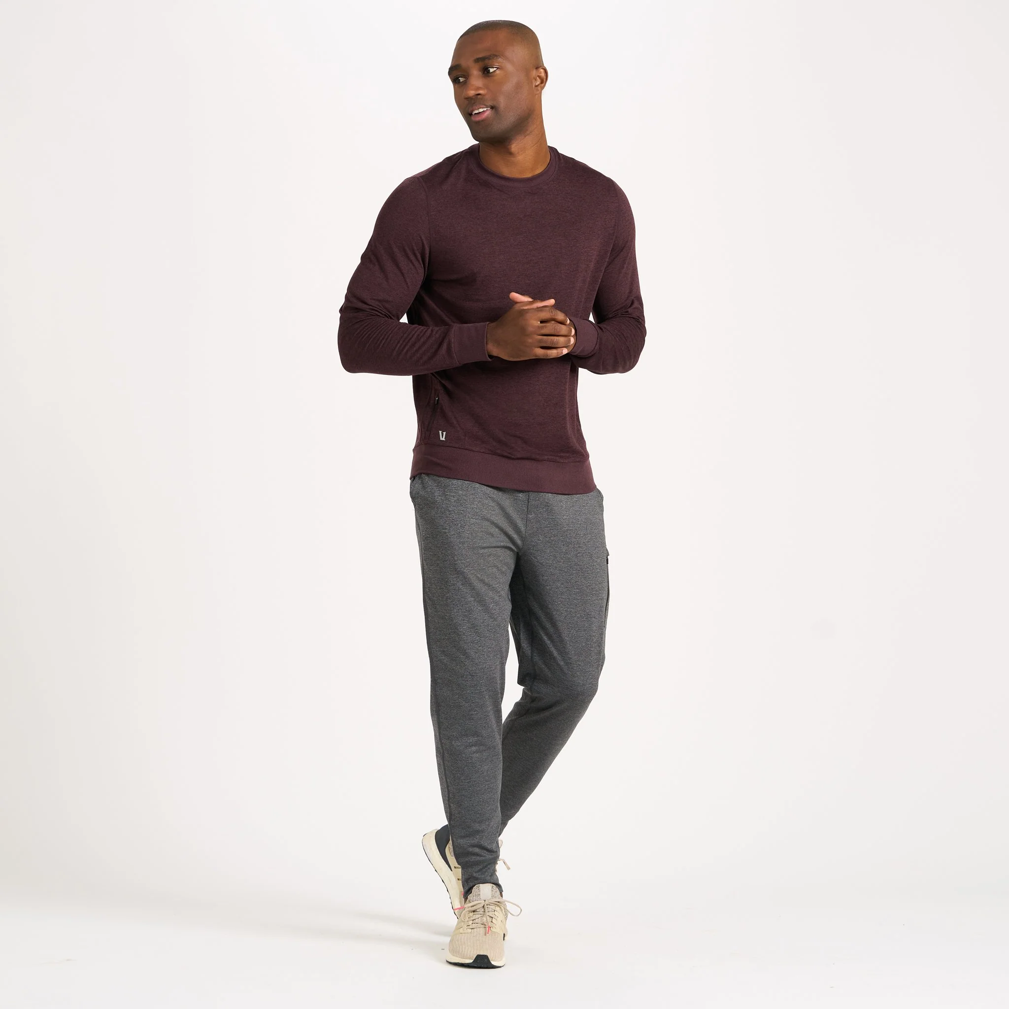 Ponto Performance Crew | Oxblood Heather