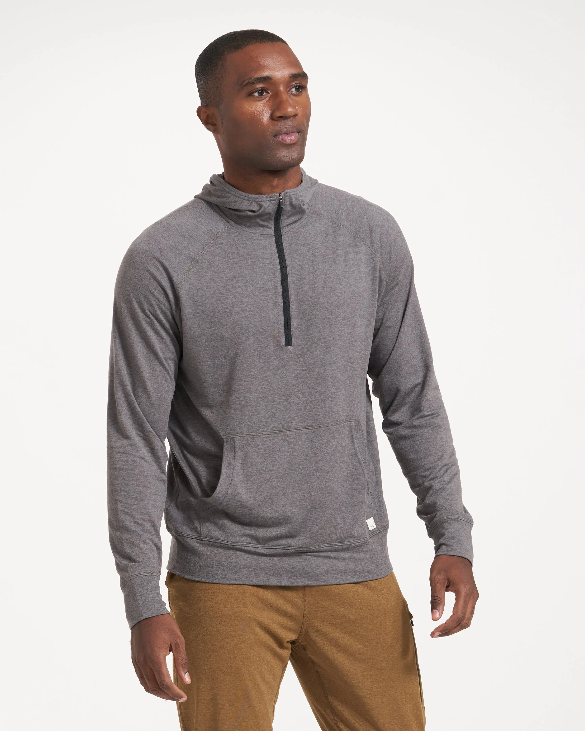 Ponto Performance Half Zip Hoodie | Smoke Heather