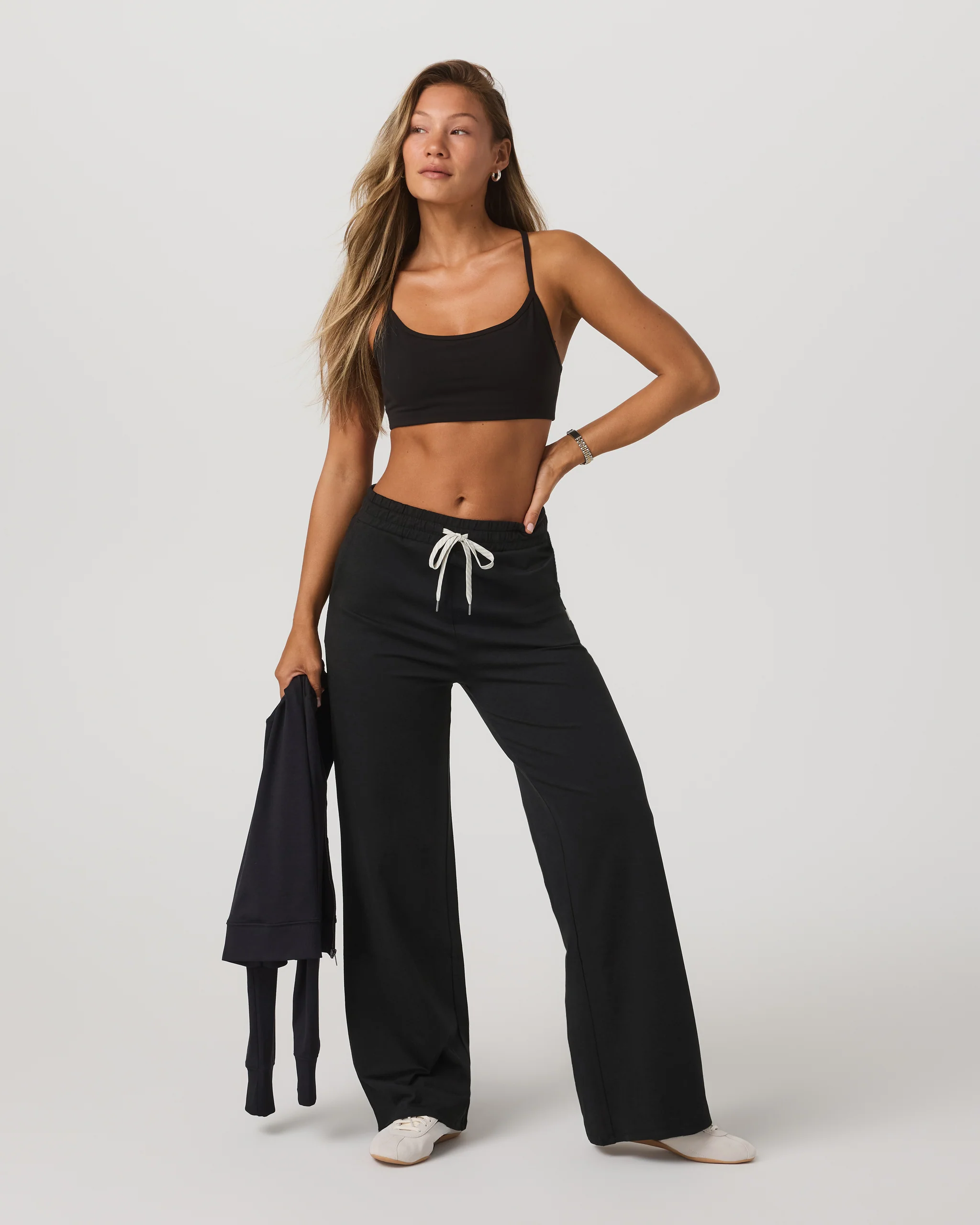 14627-halo-essential-wideleg-pant-black-heather-6.webp Halo Essential Wideleg Pant | Black Heather