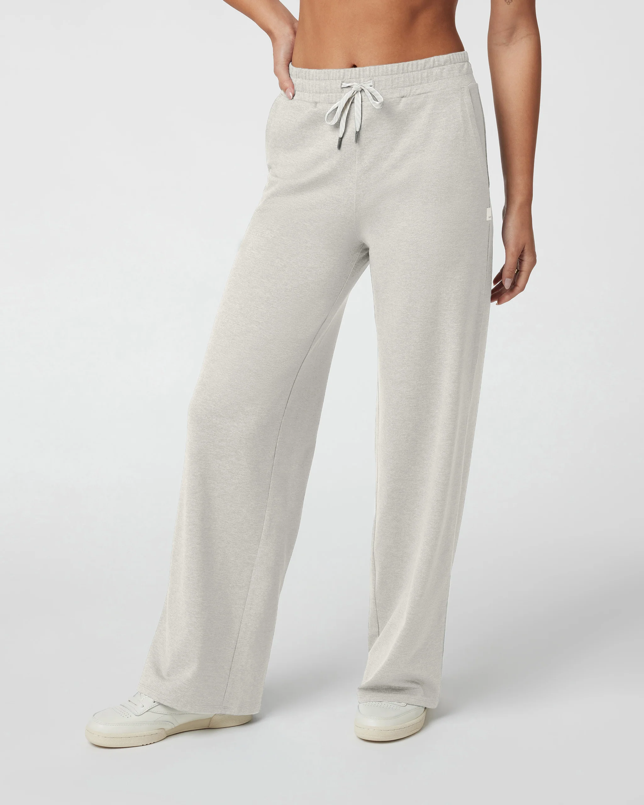 15059-halo-essential-wideleg-pant-short-ecru-heather-2.webp Halo Essential Wideleg Pant - Short | Ecru Heather