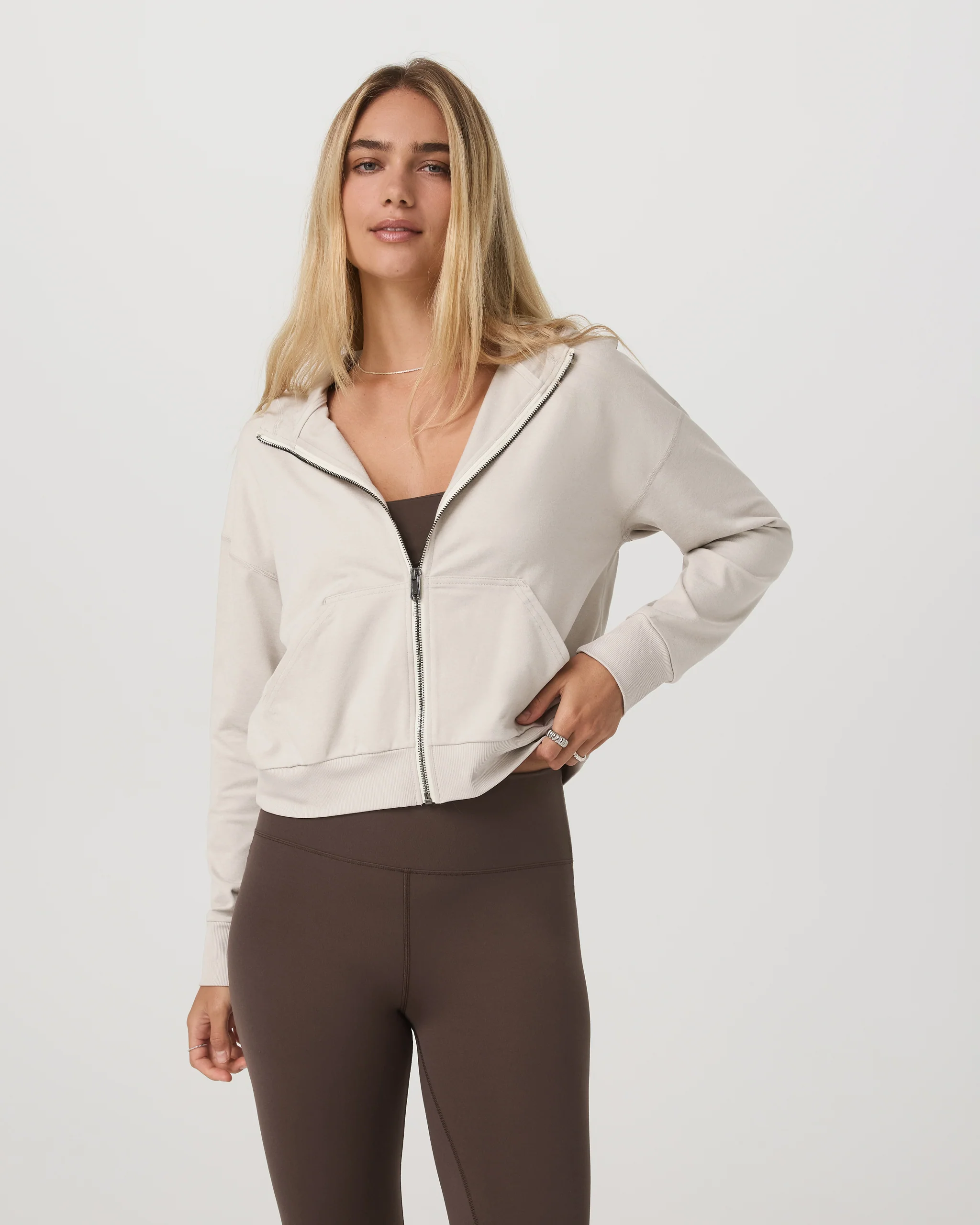 15067-halo-modern-full-zip-hoodie-ecru-heather-1.webp Halo Modern Full Zip Hoodie | Ecru Heather