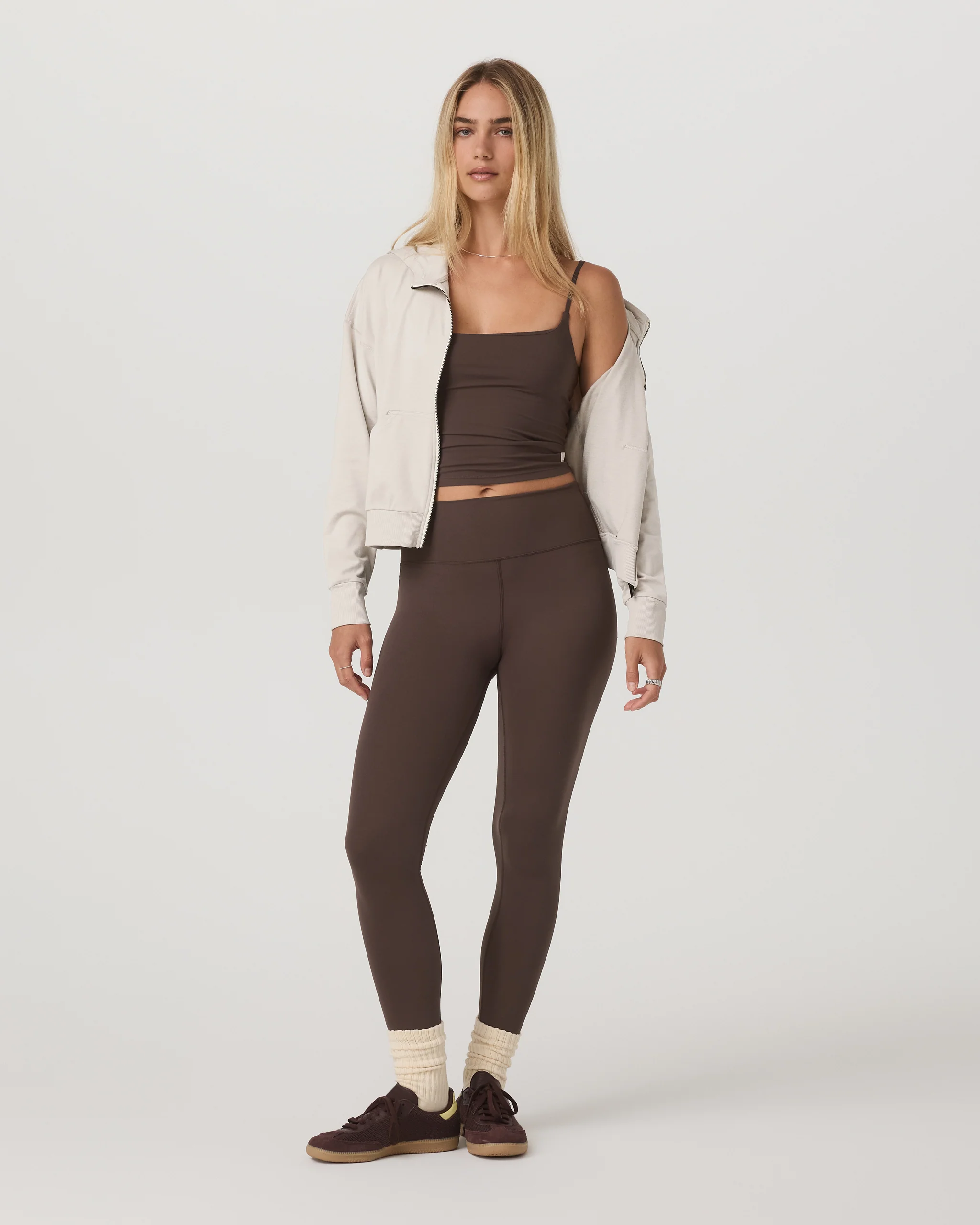 Halo Modern Full Zip Hoodie | Ecru Heather