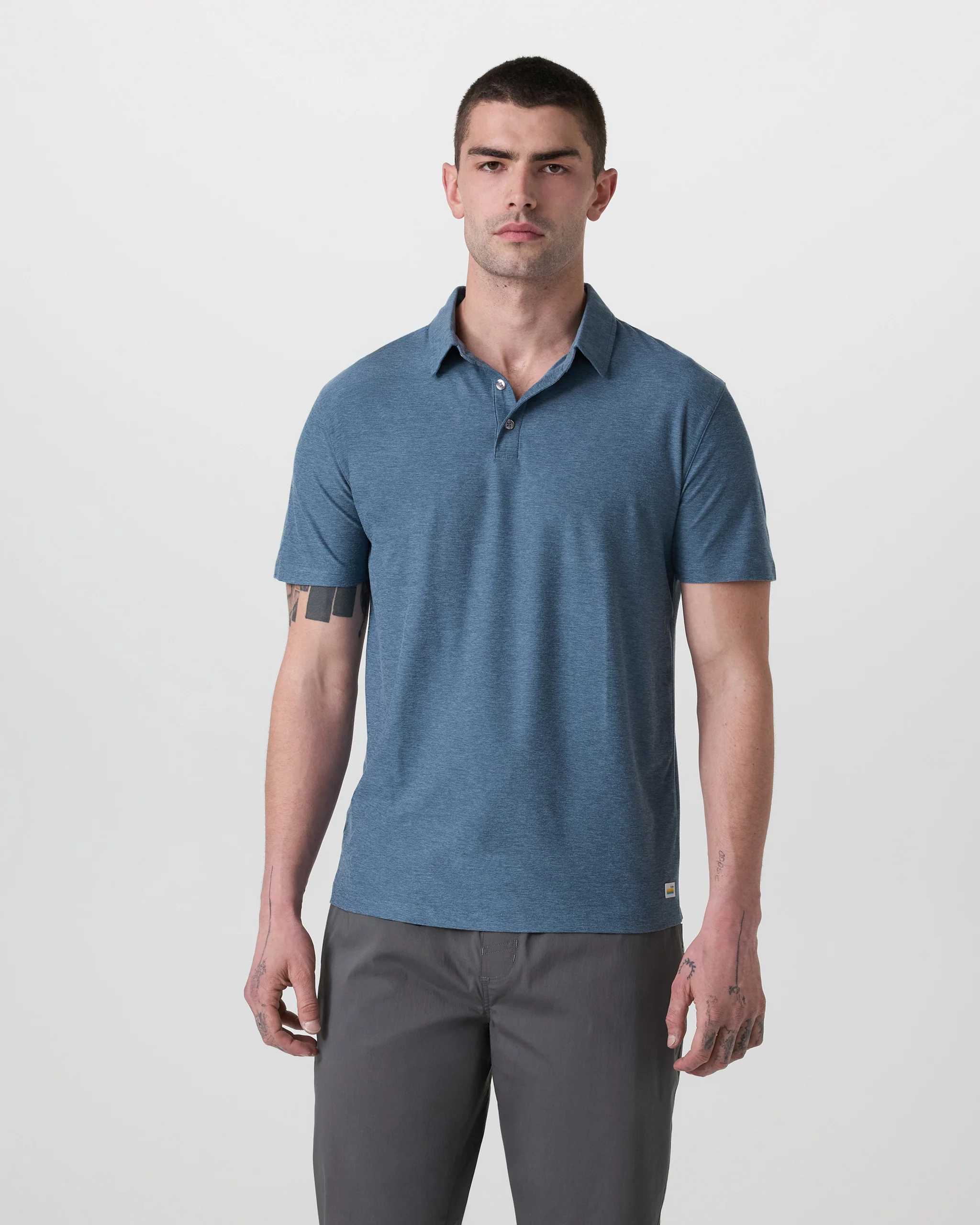 15249-strato-tech-polo-pool-blue-heather-1.webp Strato Tech Polo | Pool Blue Heather