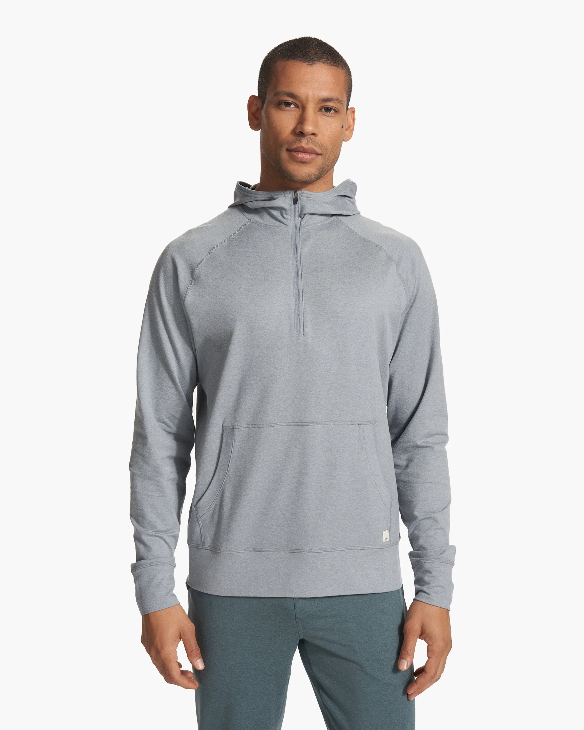 Ponto Performance Half Zip Hoodie | Steel Heather