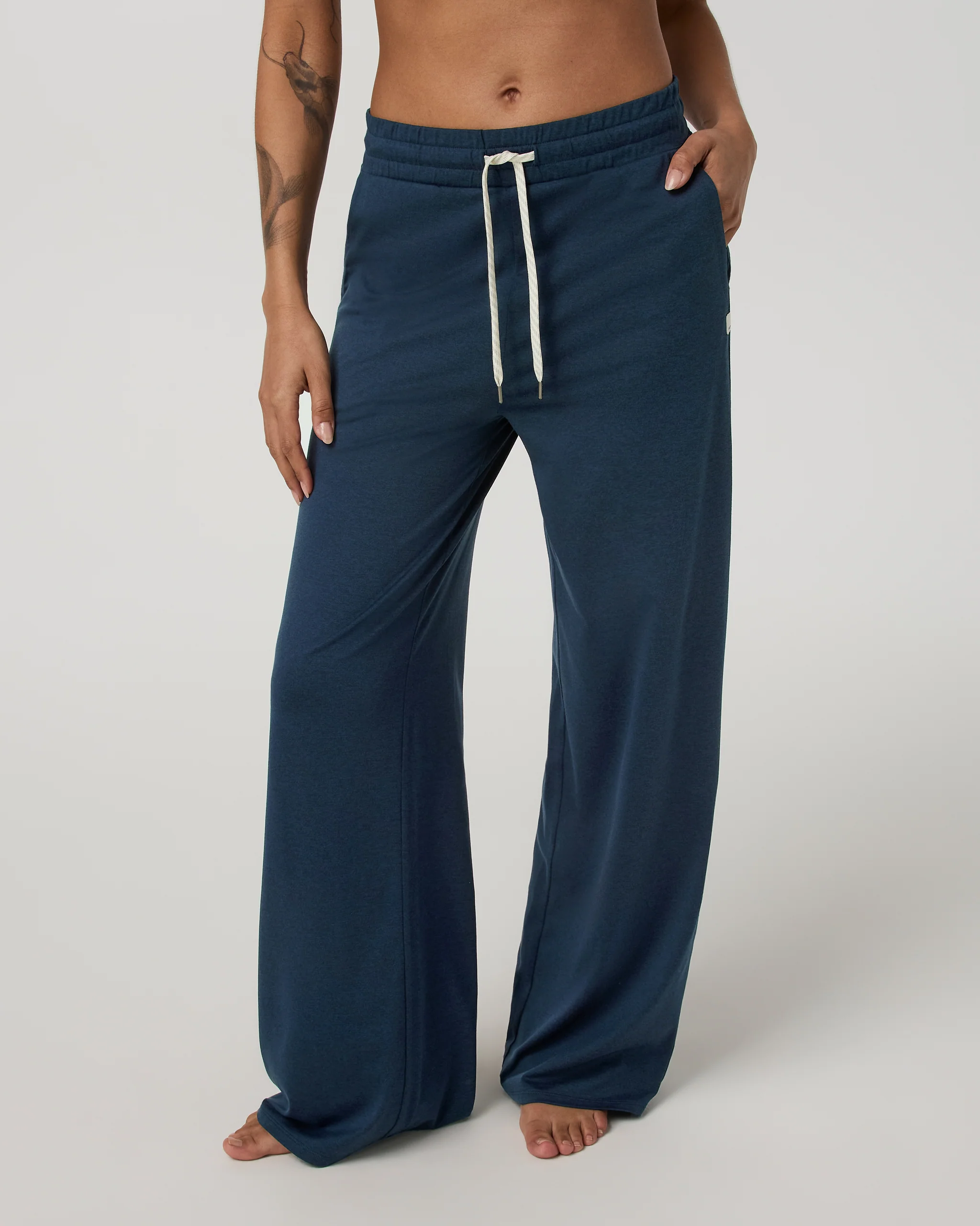 15406-halo-essential-wideleg-pant-short-blue-coast-heather-4.webp Halo Essential Wideleg Pant - Short | Blue Coast Heather