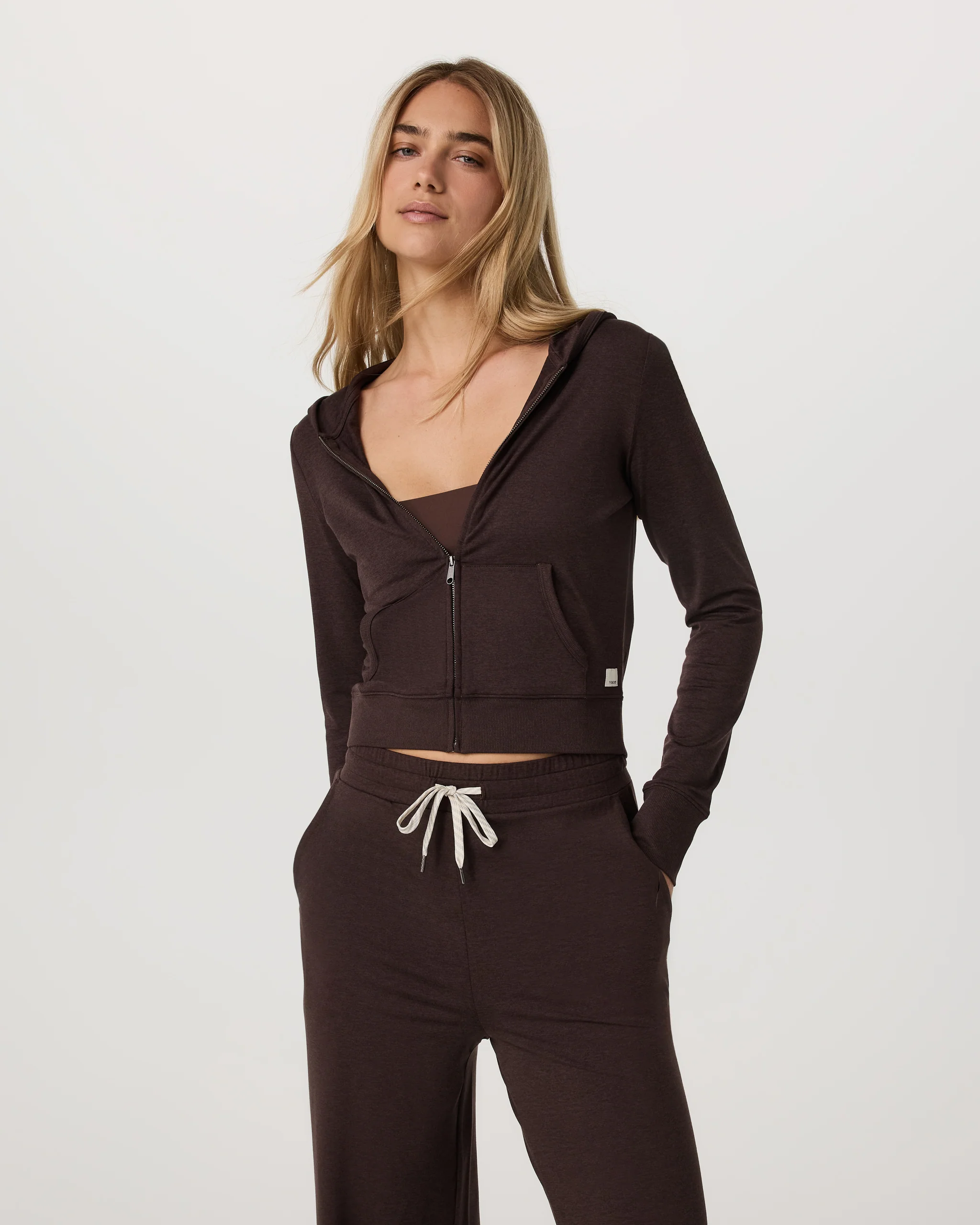 Halo Mini Full Zip Hoodie | Java Heather