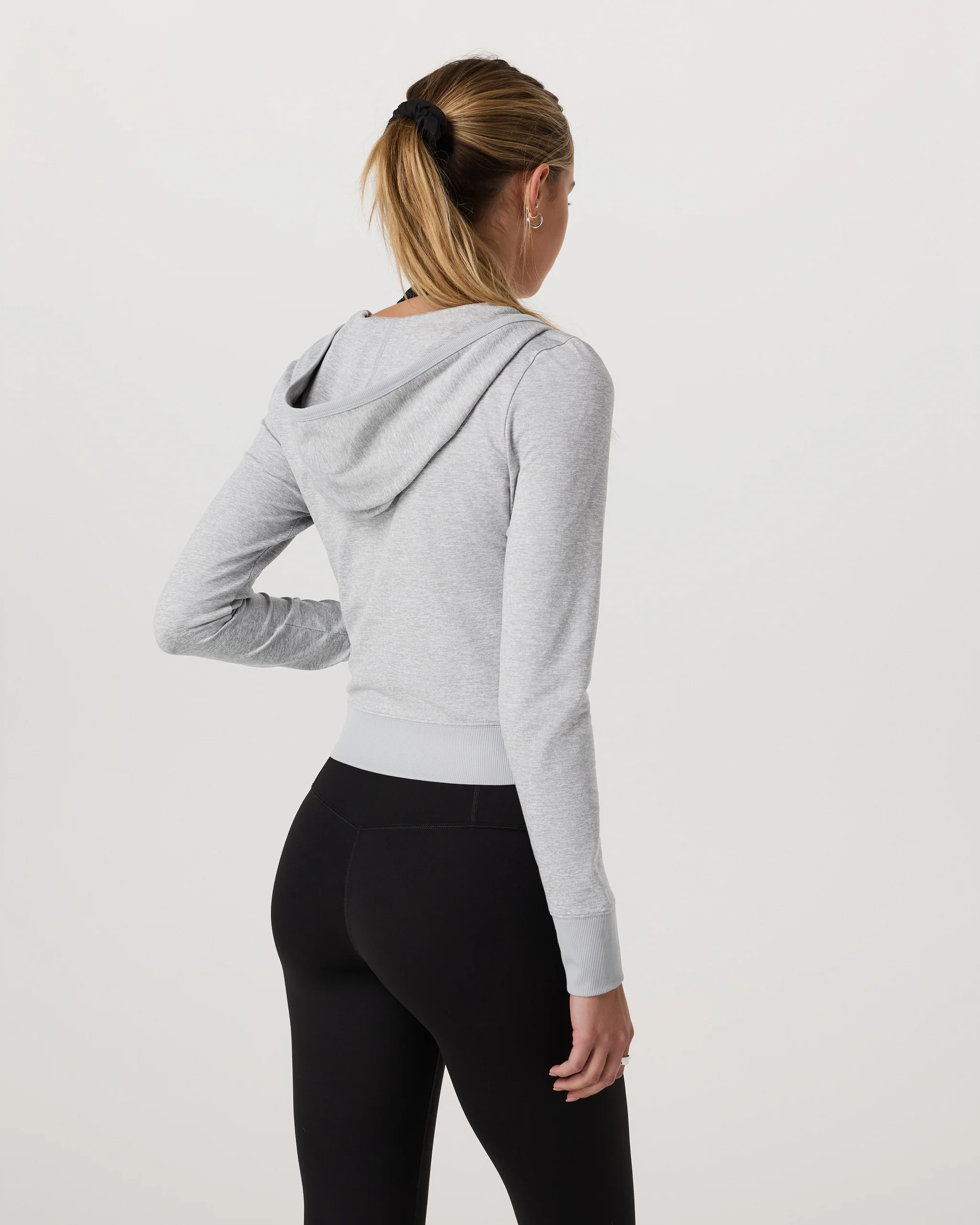 Halo Mini Full Zip Hoodie | Pale Grey Heather