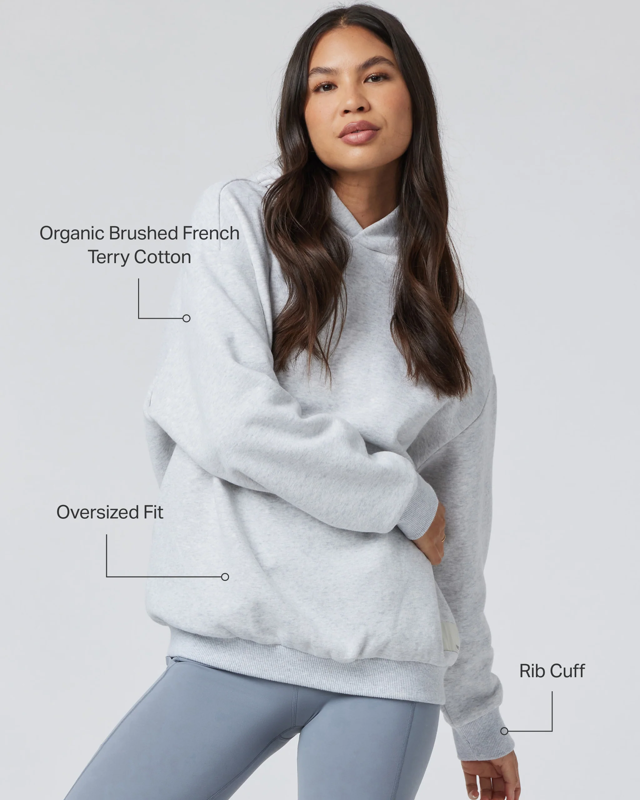Restore Oversized Hoodie | Pale Grey Heather