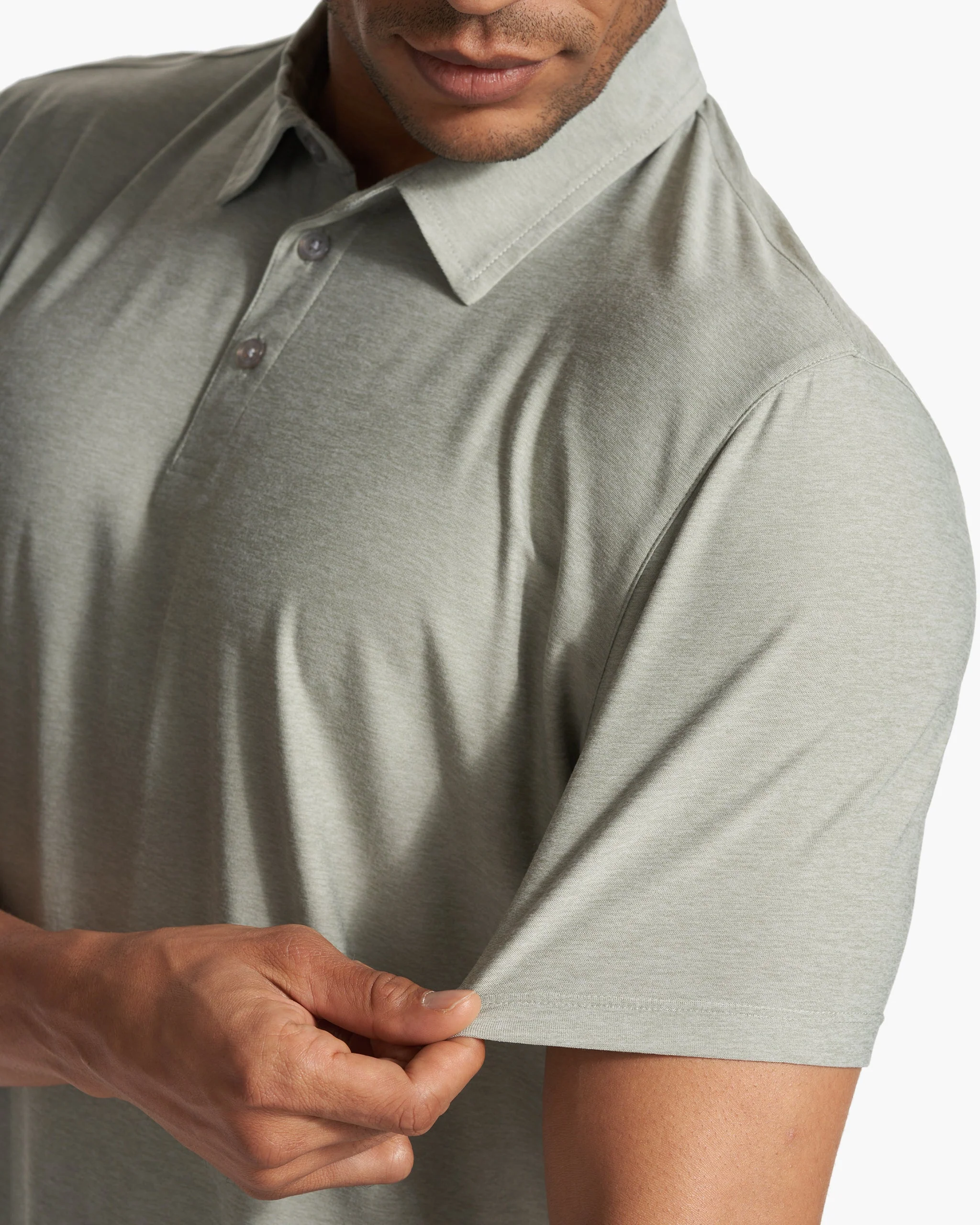 Strato Tech Polo | White Sage Heather