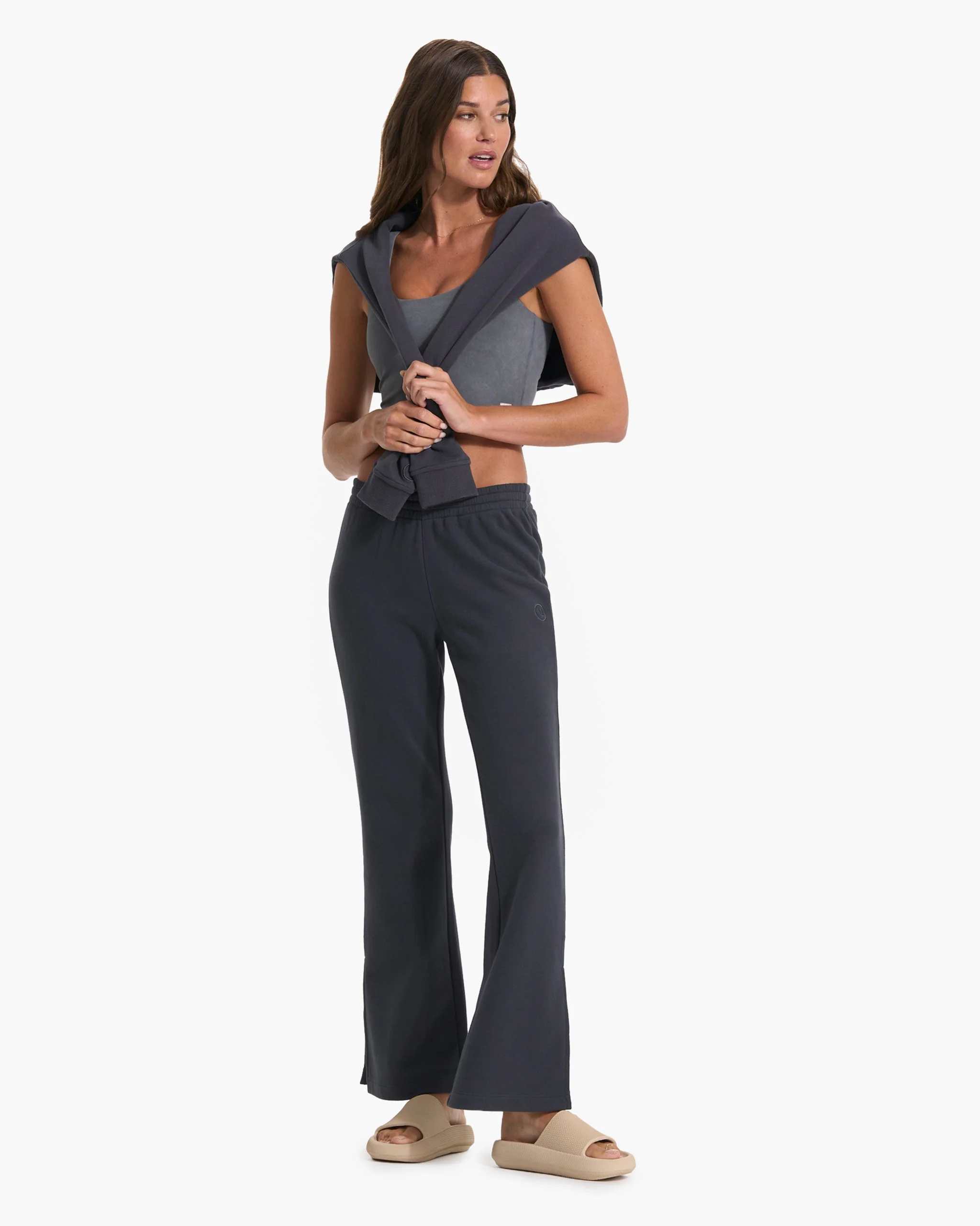 Sedona Wideleg Sweatpant | Charcoal
