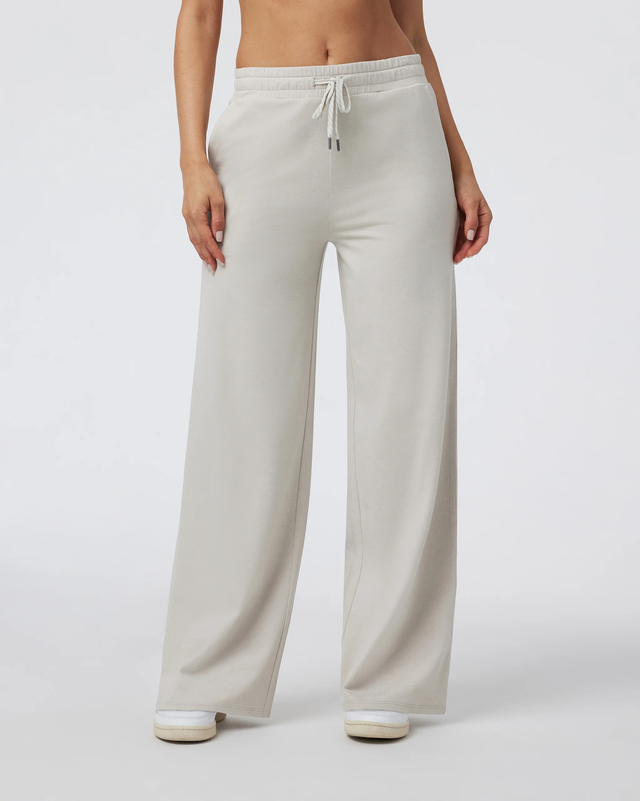 16405-halo-essential-wideleg-pant-long-ecru-heather-1.webp Halo Essential Wideleg Pant - Long | Ecru Heather