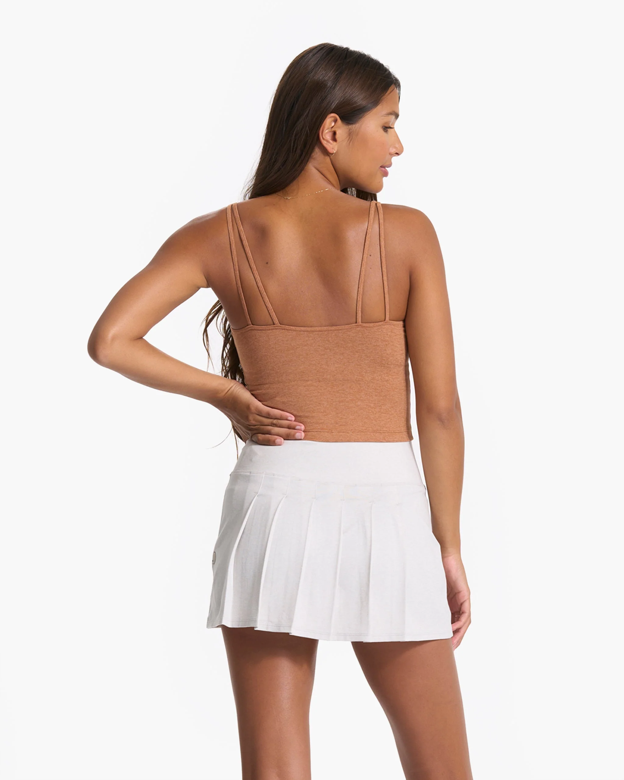 Halo Performance Crop | Palo Santo Heather