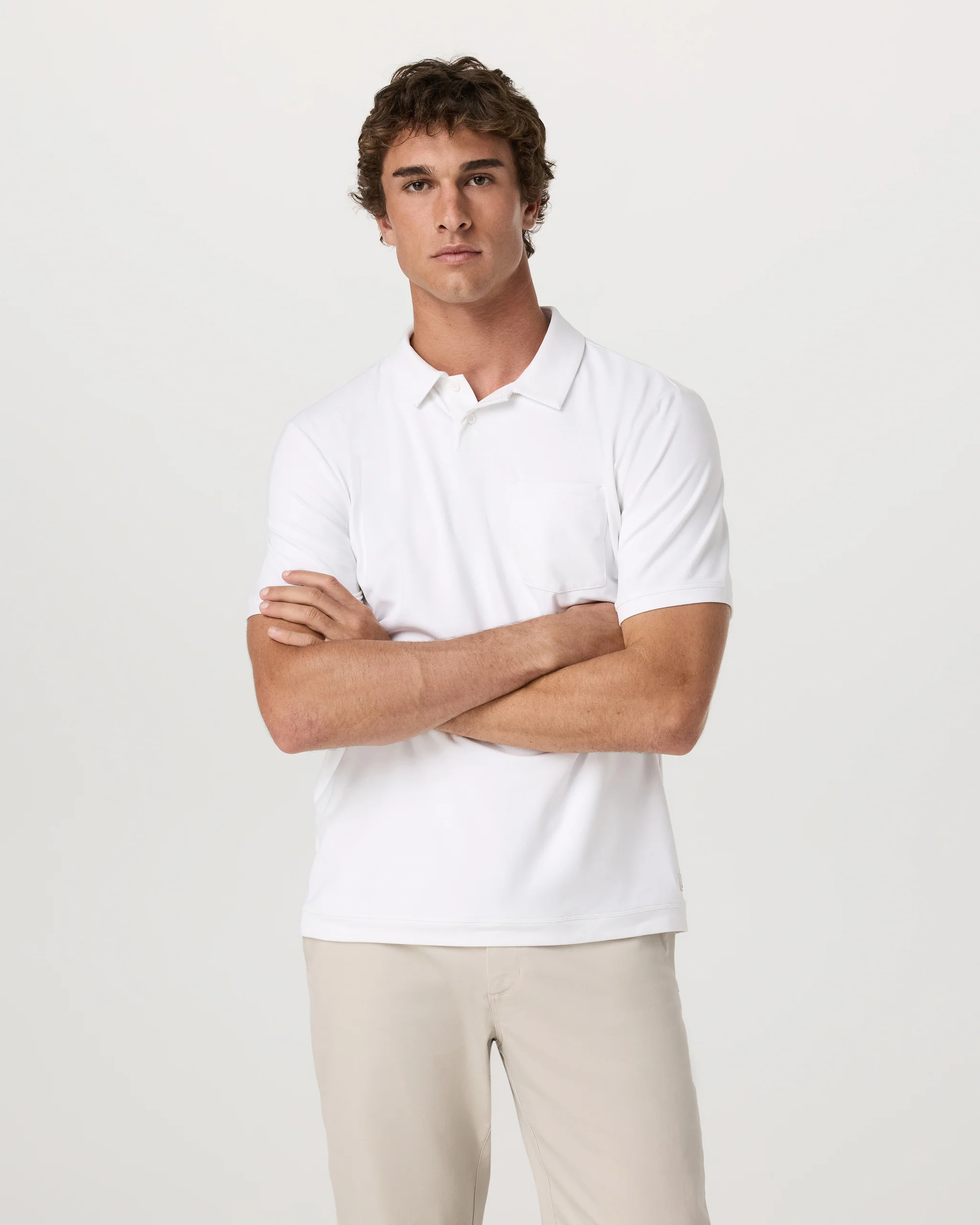 17054-short-sleeve-ponto-performance-polo-white-1.webp Short Sleeve Ponto Performance Polo | White