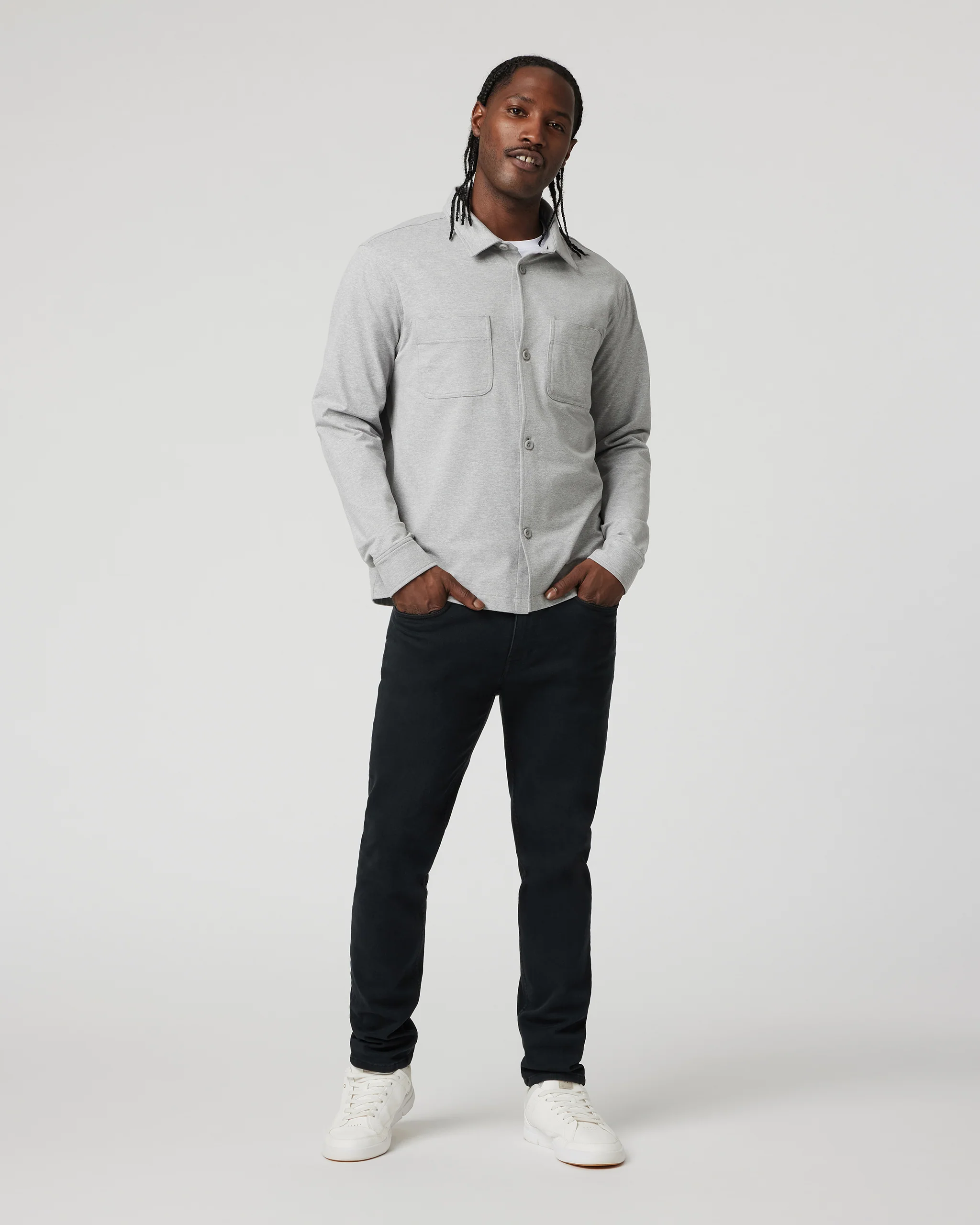 17132-coronado-shirt-jacket-light-heather-grey-1.webp Coronado Shirt Jacket | Light Heather Grey