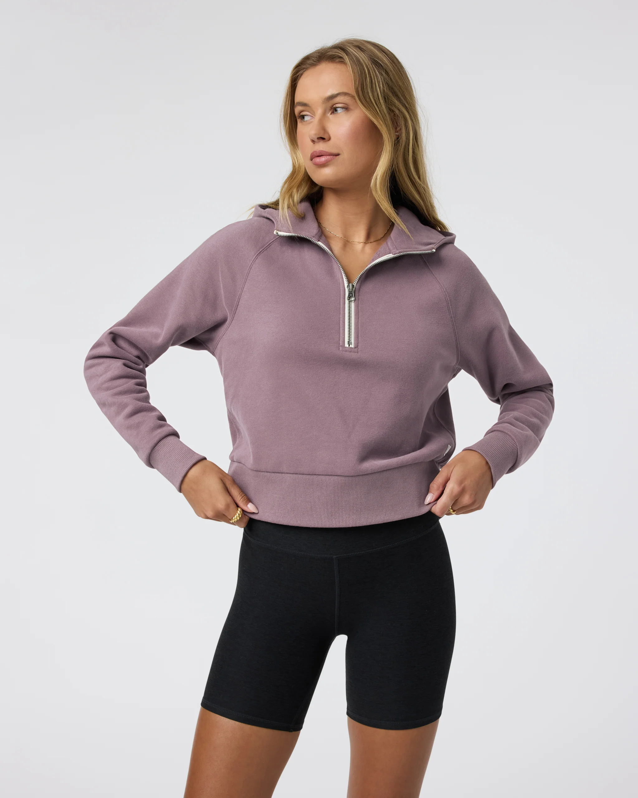 Restore Half Zip Hoodie | Elderberry