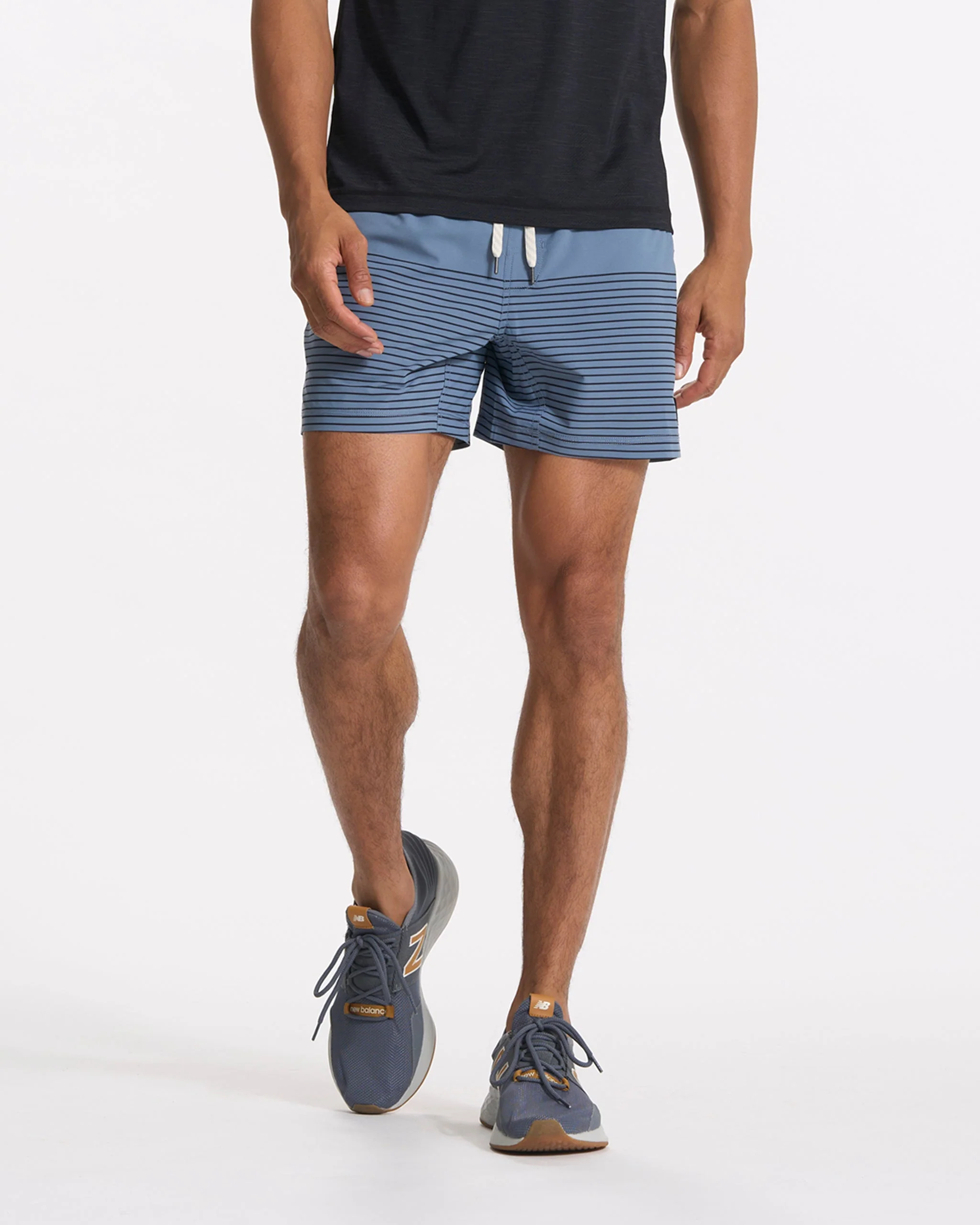 Kore Short Lined 5" | Light Azure Stripe