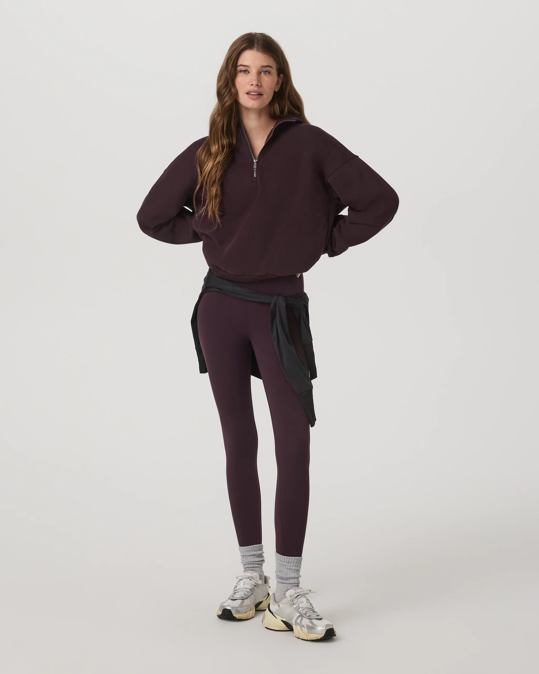 Restore Relaxed Half Zip Hoodie | Raisin