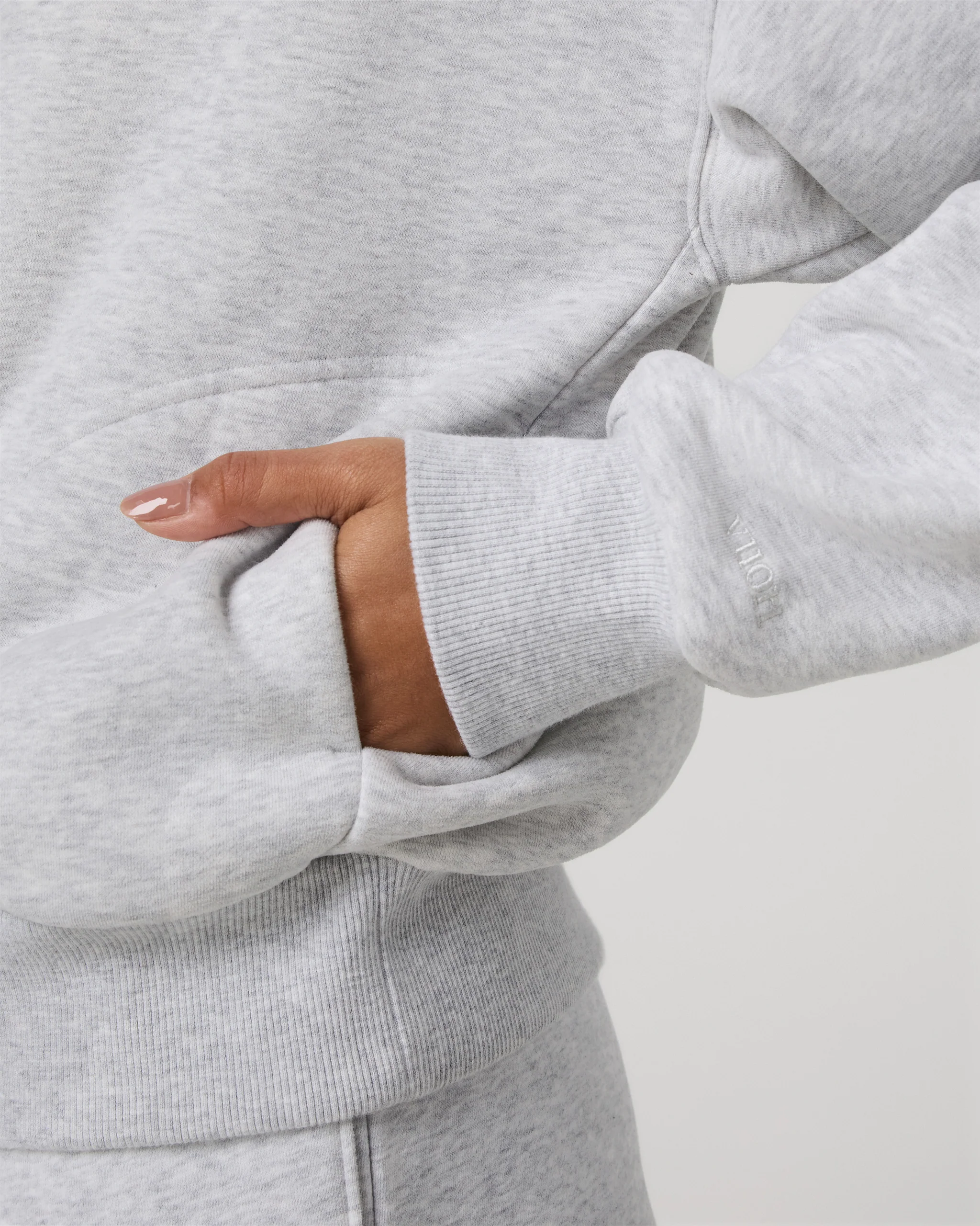 Restore Relaxed Half Zip Hoodie | Pale Grey Heather