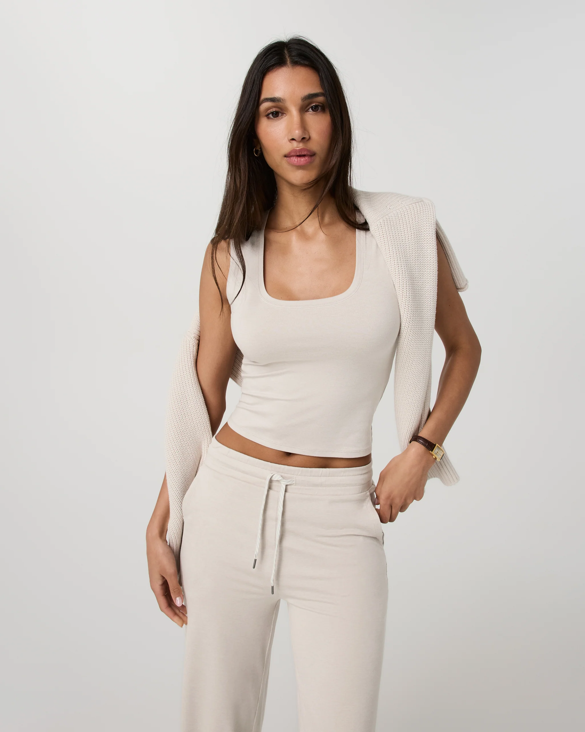17550-halo-essential-scoop-tank-ecru-heather-1.webp Halo Essential Scoop Tank | Ecru Heather