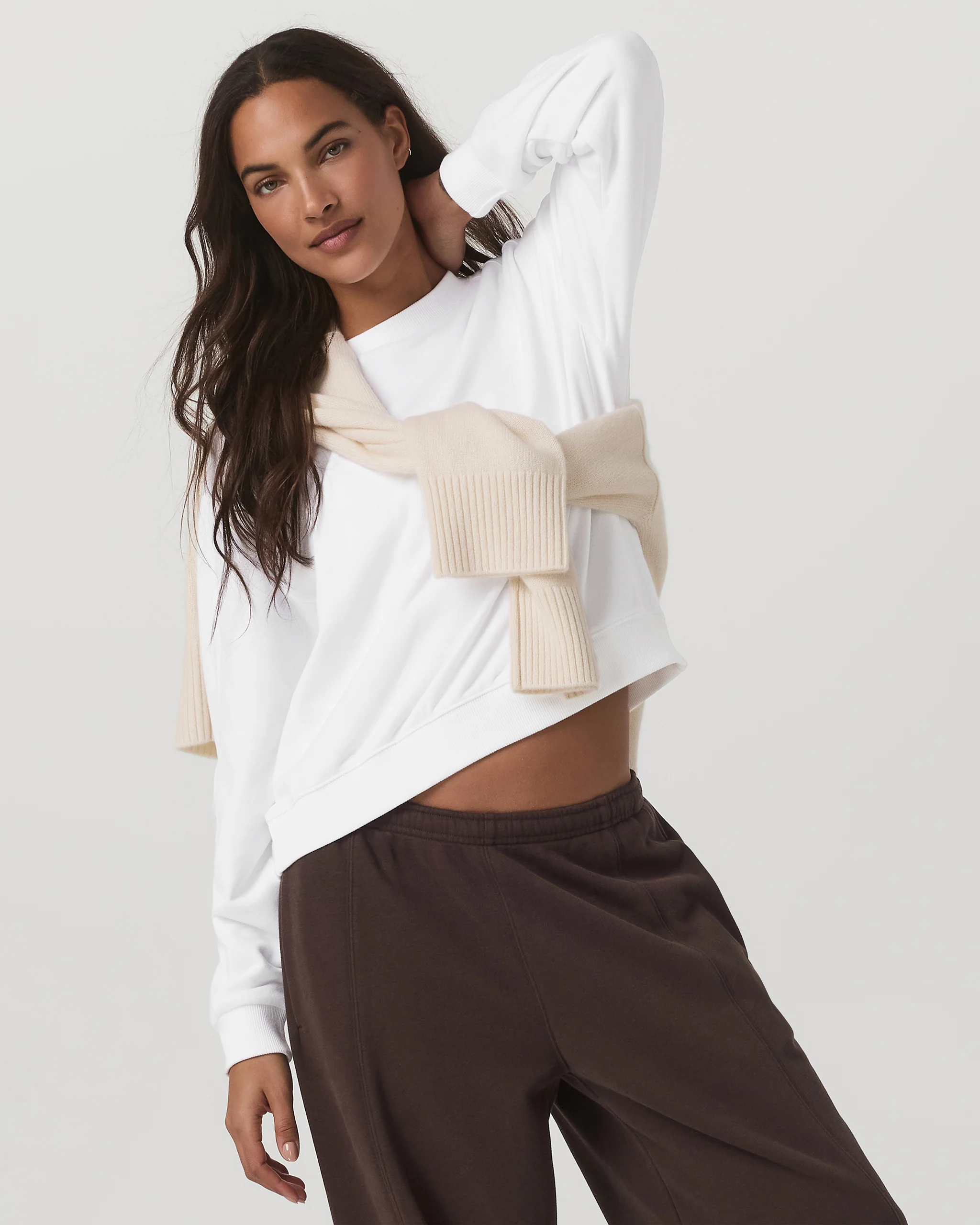 Sedona Seams Crew | White