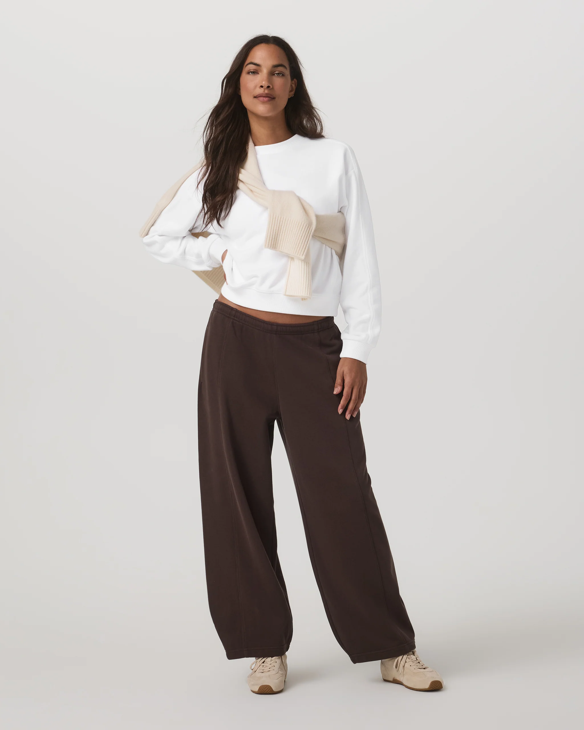 Sedona Seams Crew | White