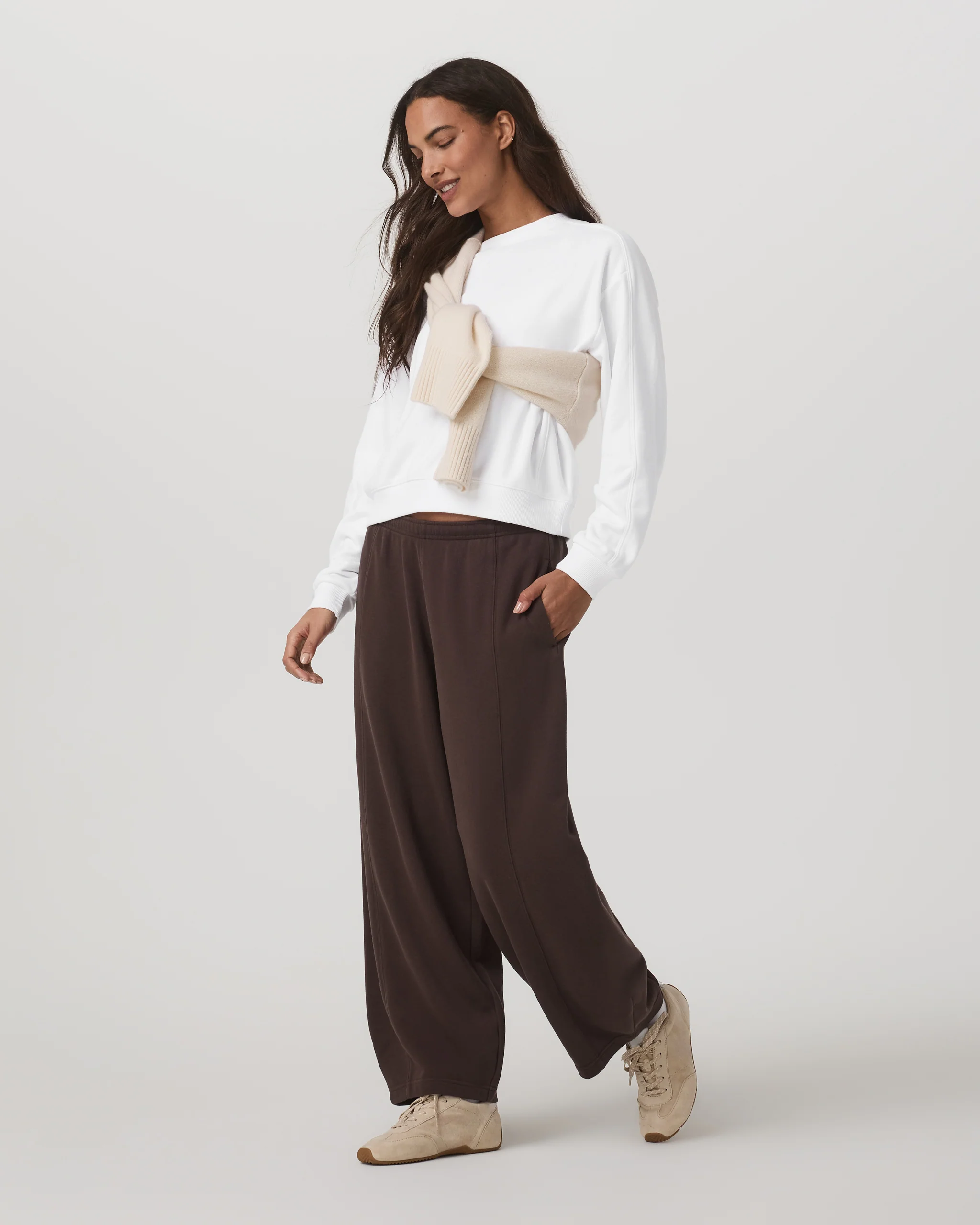 Sedona Seams Crew | White