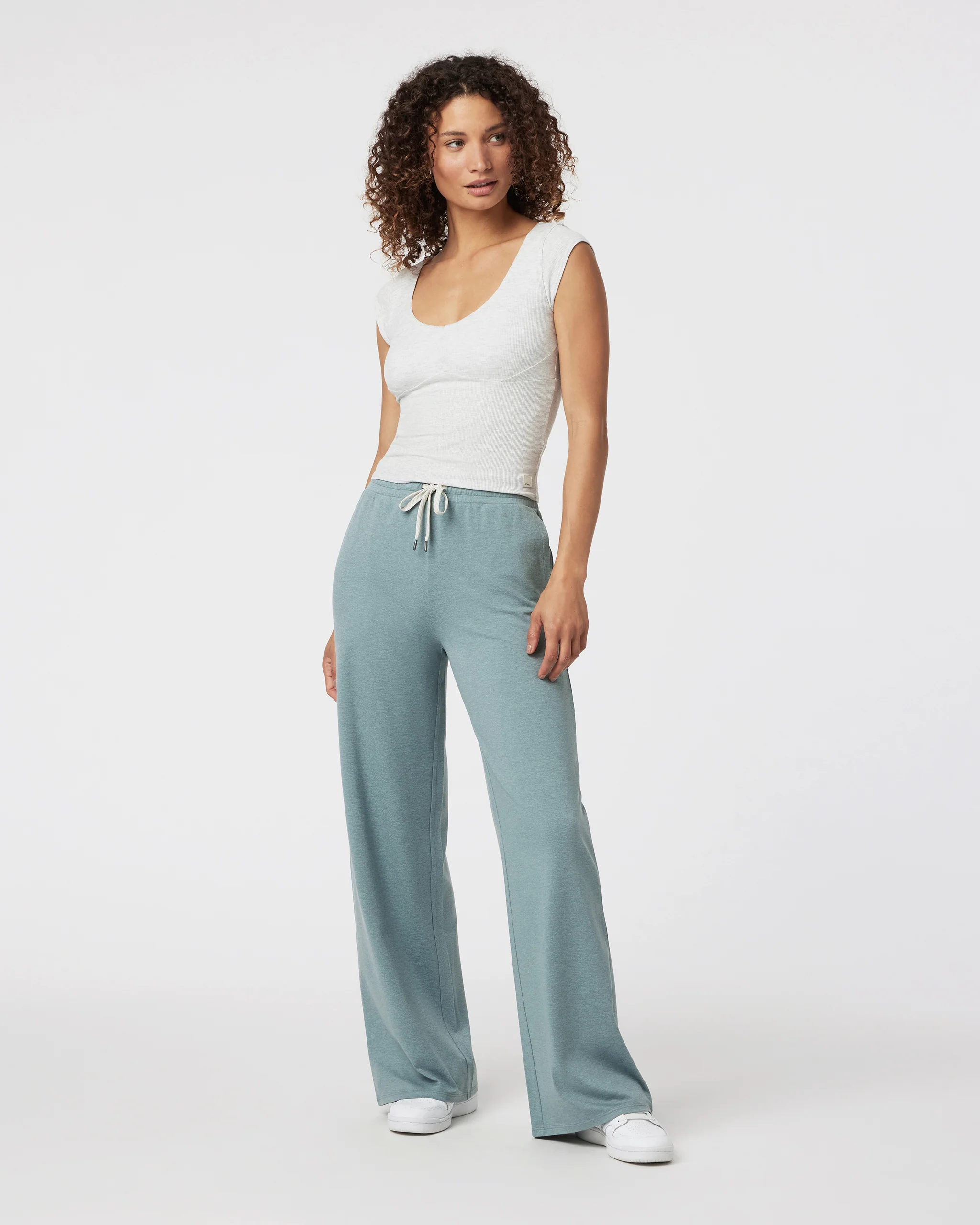 Halo Essential Wideleg Pant | Vintage Pistachio Heather