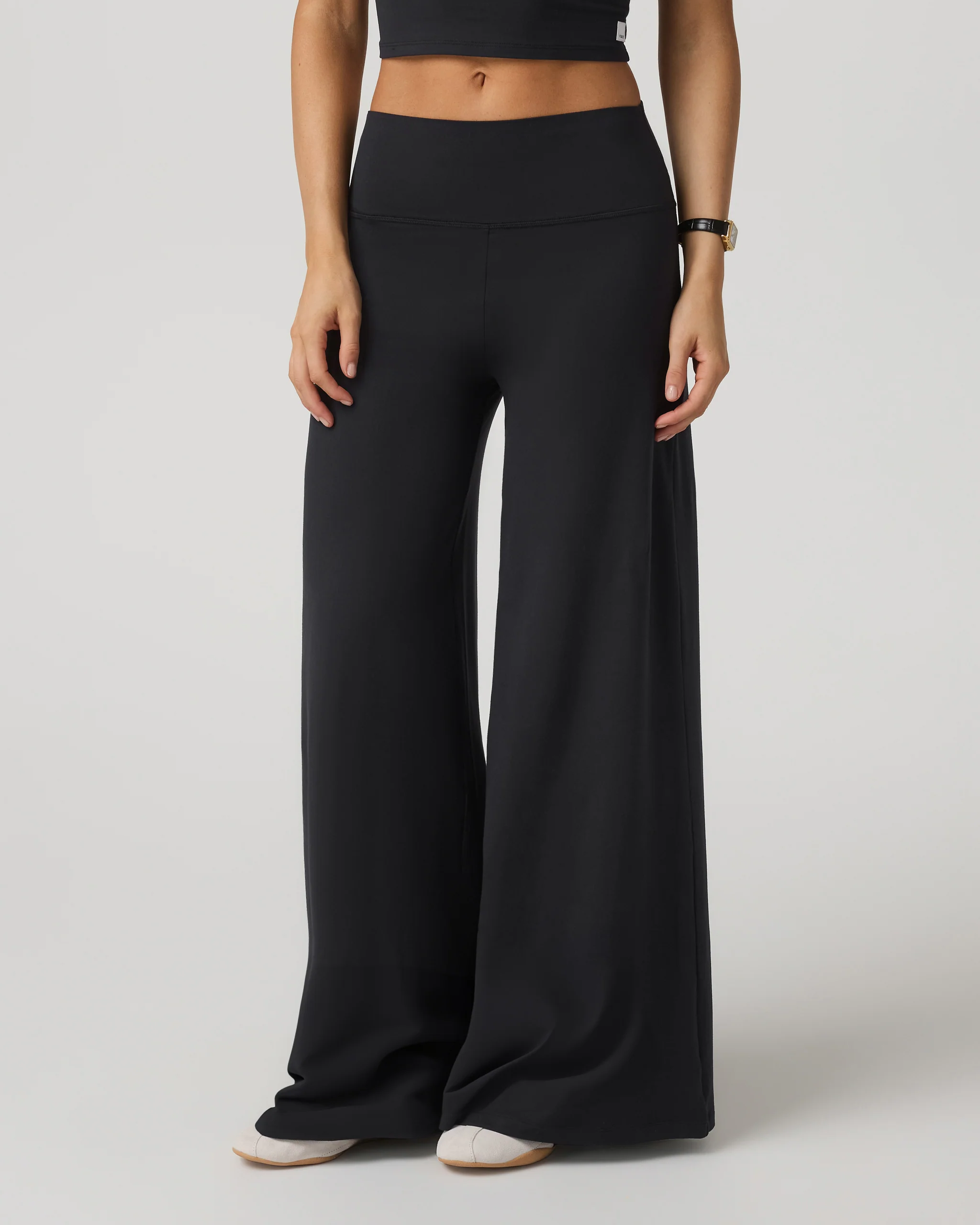 Halo Easy Wideleg Pant - Short | Solid Black