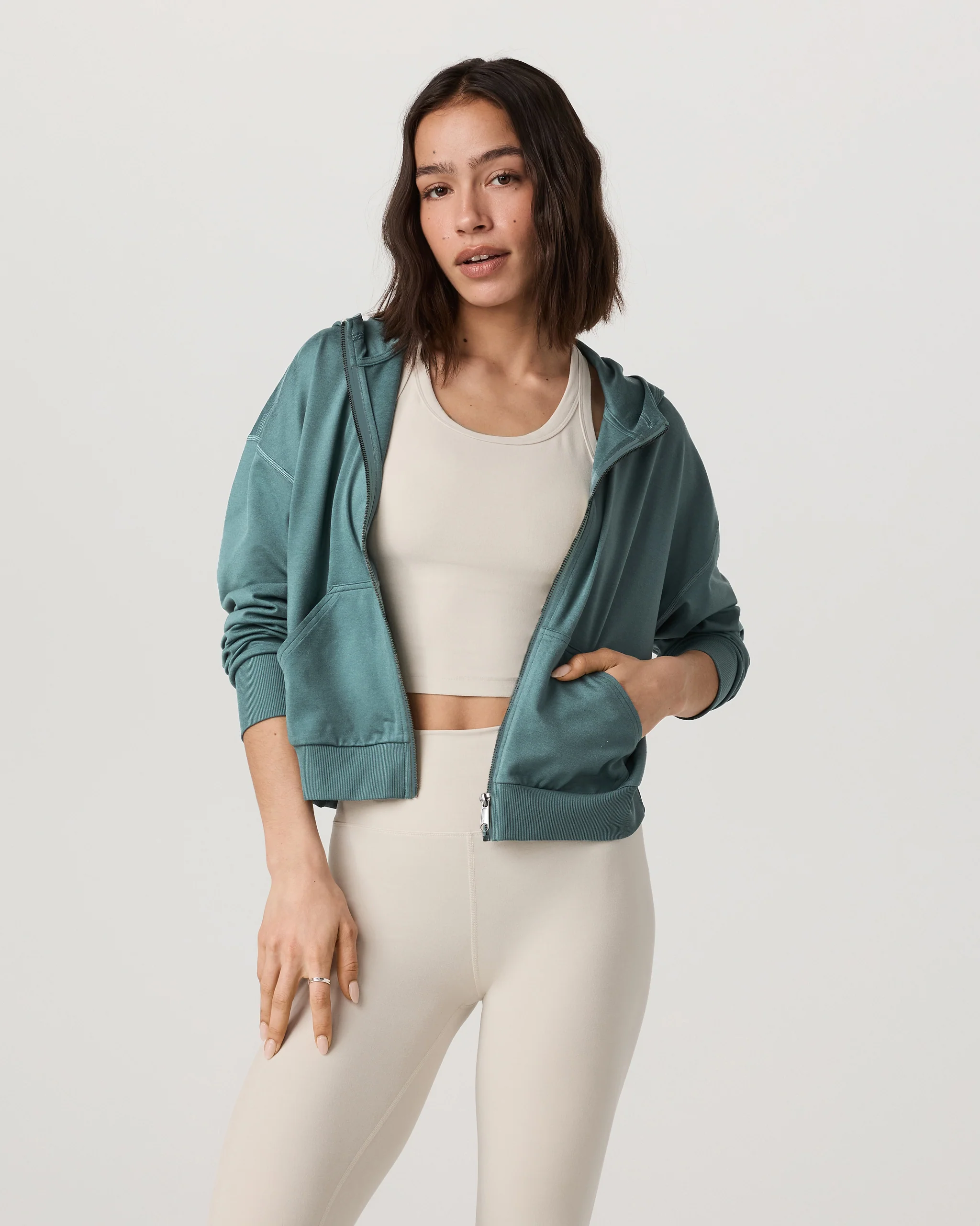 Halo Modern Full Zip Hoodie | Bluegrass Heather