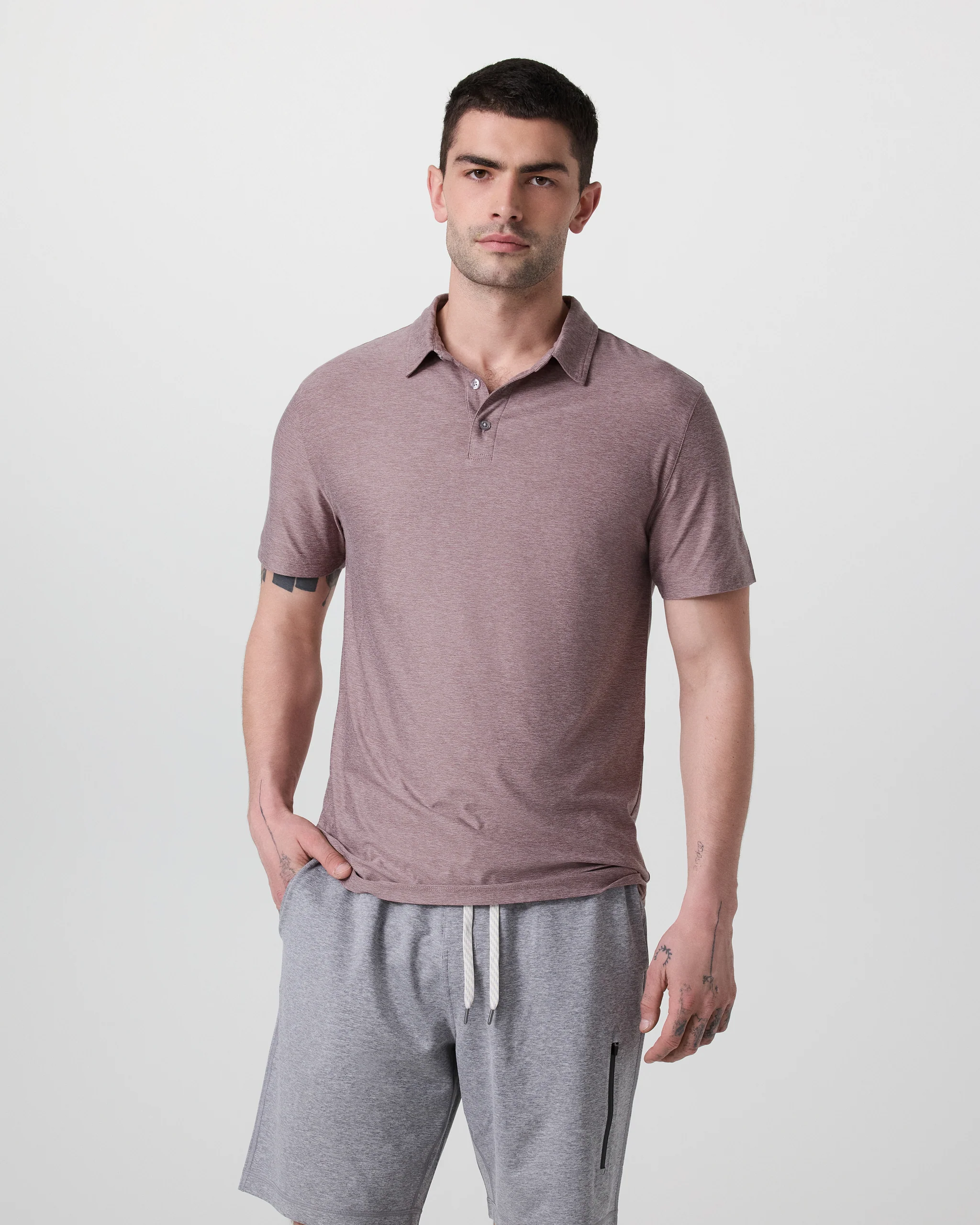 19020-strato-tech-polo-dark-umber-heather-1.webp Strato Tech Polo | Dark Umber Heather