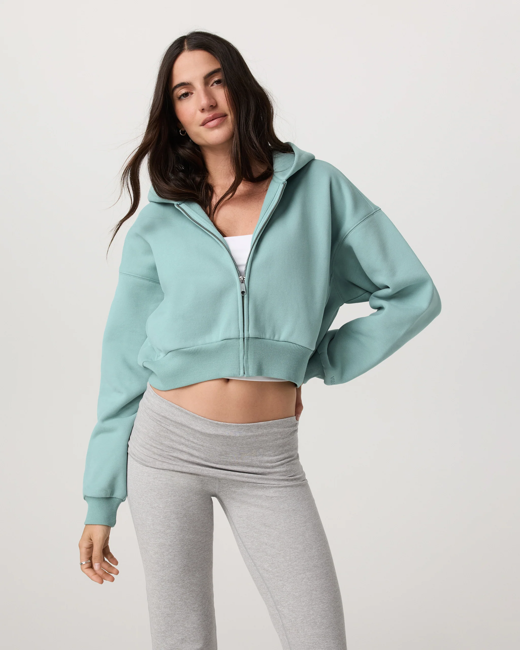 Restore Mini Full Zip Hoodie | Sea Spray
