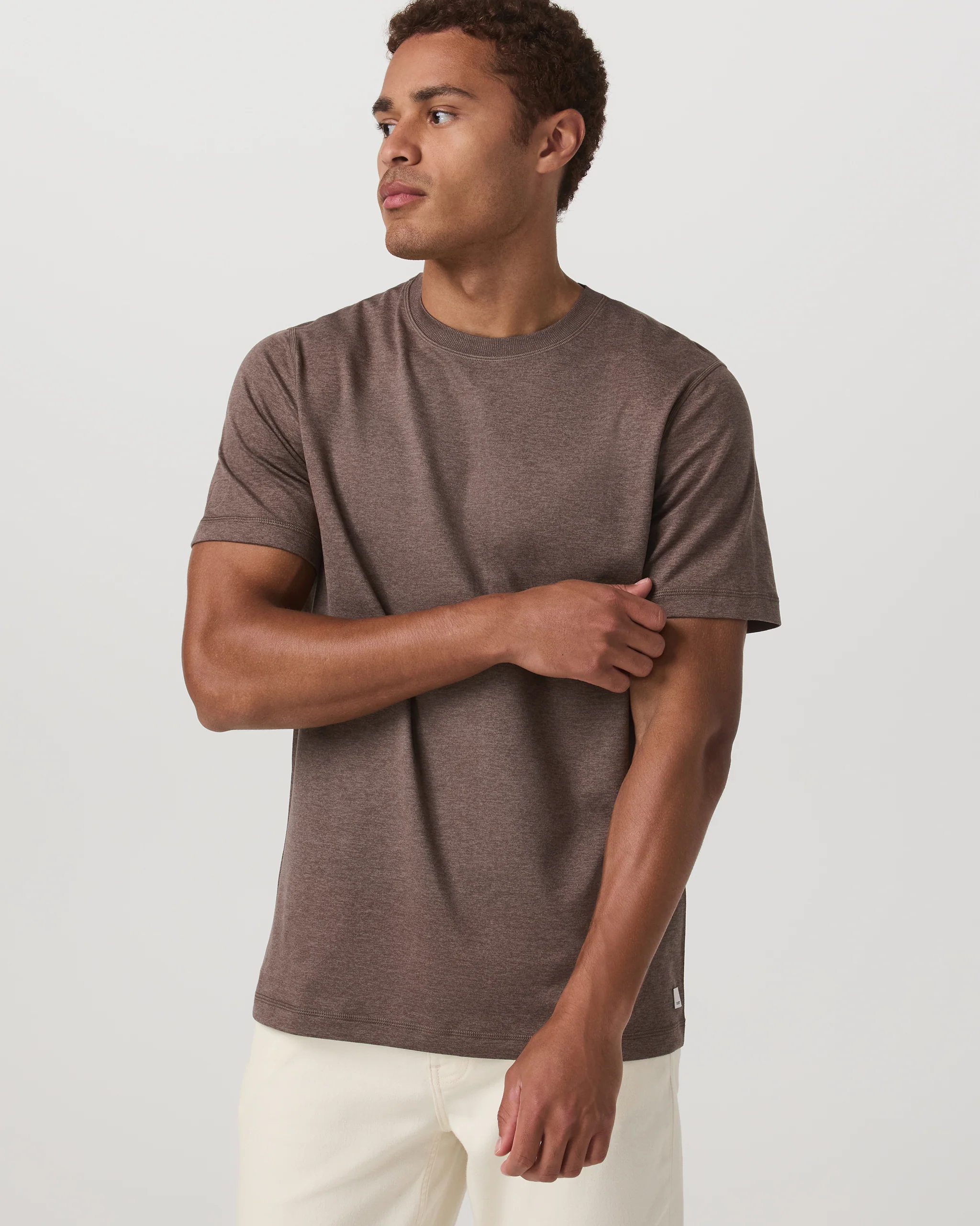 Short Sleeve Ponto Performance Tee | Elm Heather