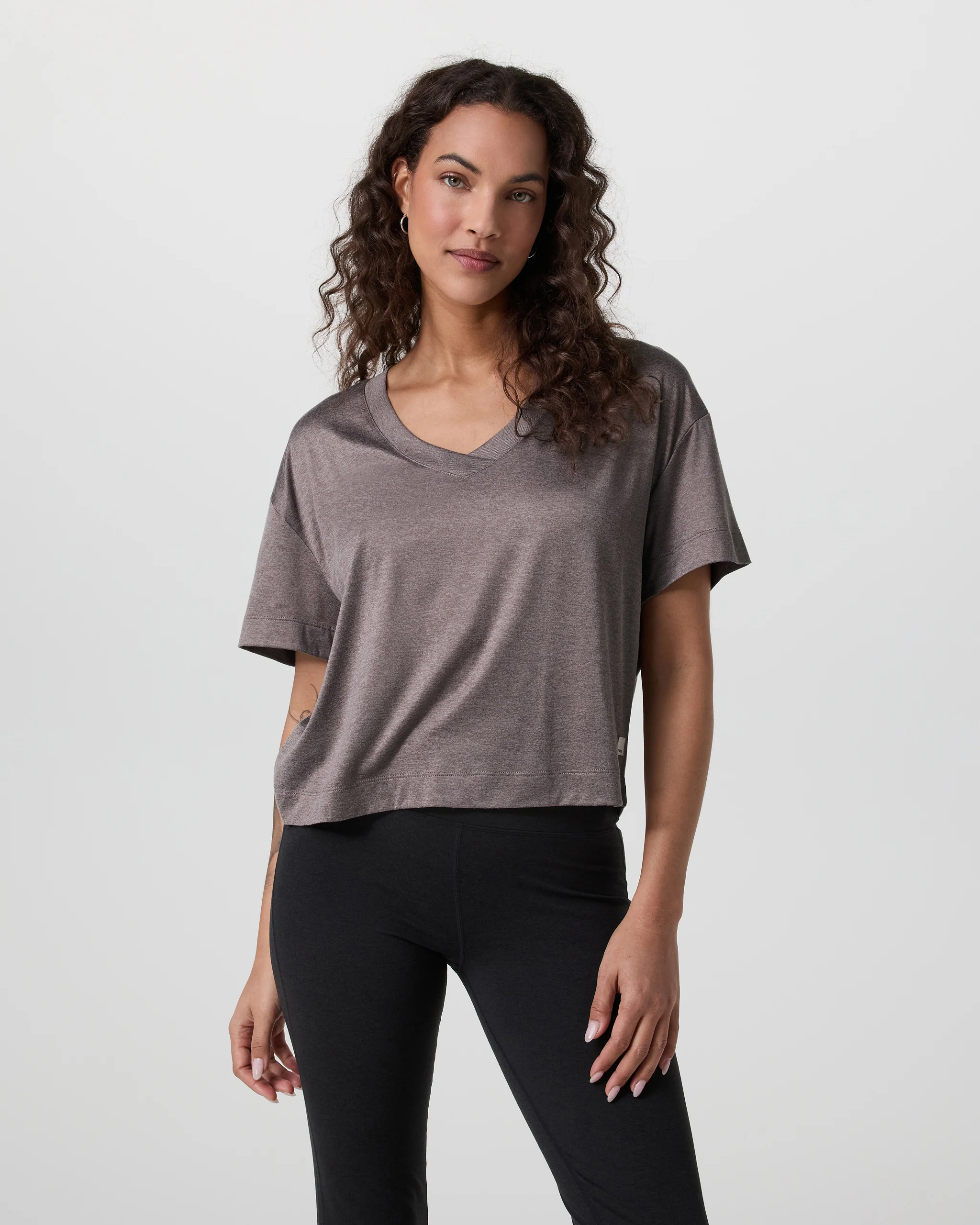 19323-short-sleeve-energy-v-neck-tee-chia-heather-1.webp Short Sleeve Energy V-Neck Tee | Chia Heather