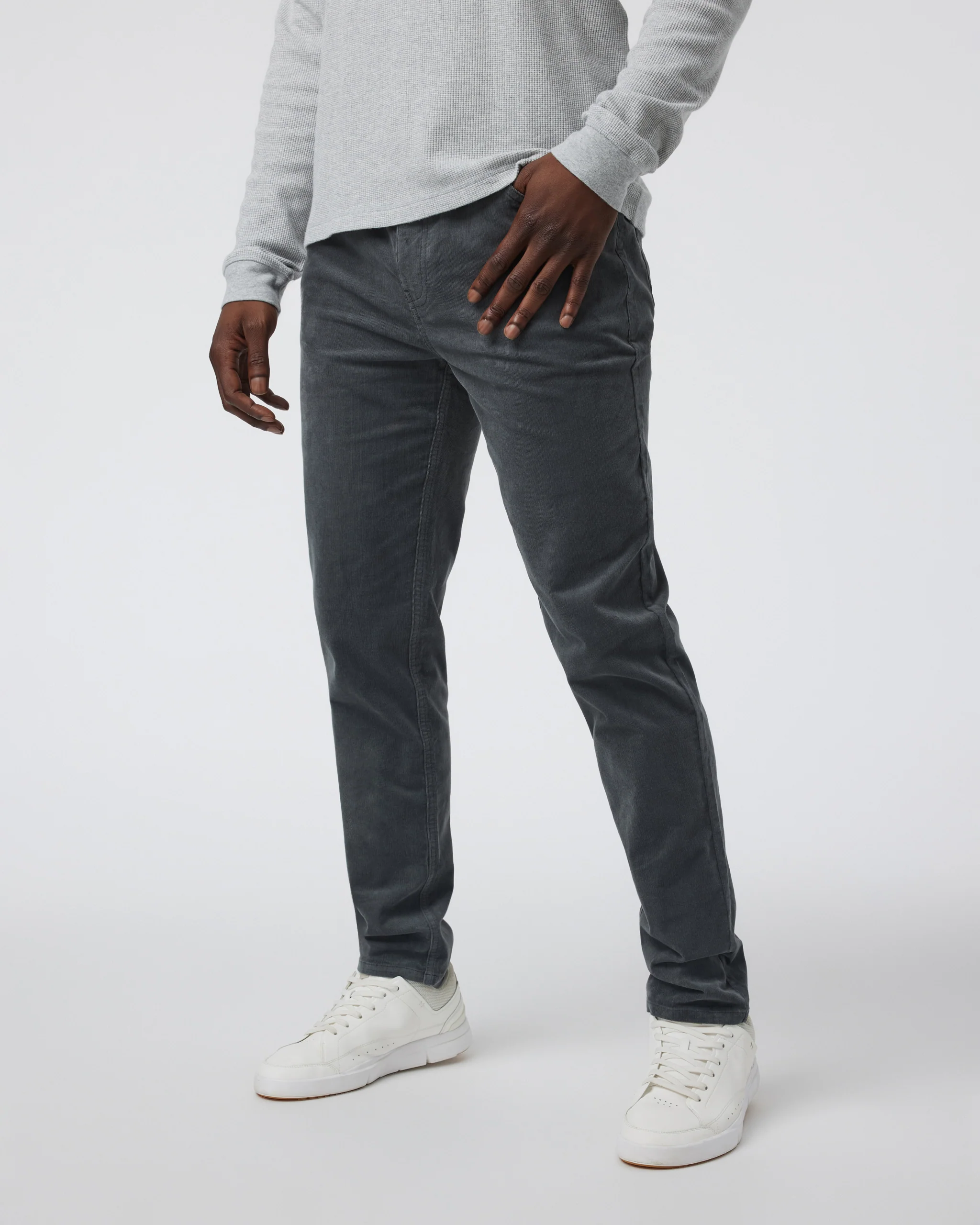 19547-optimist-5-pocket-cord-pant-athletic-slim-fit-dark-pewter-1.webp Optimist 5-Pocket Cord Pant Athletic Slim Fit | Dark Pewter