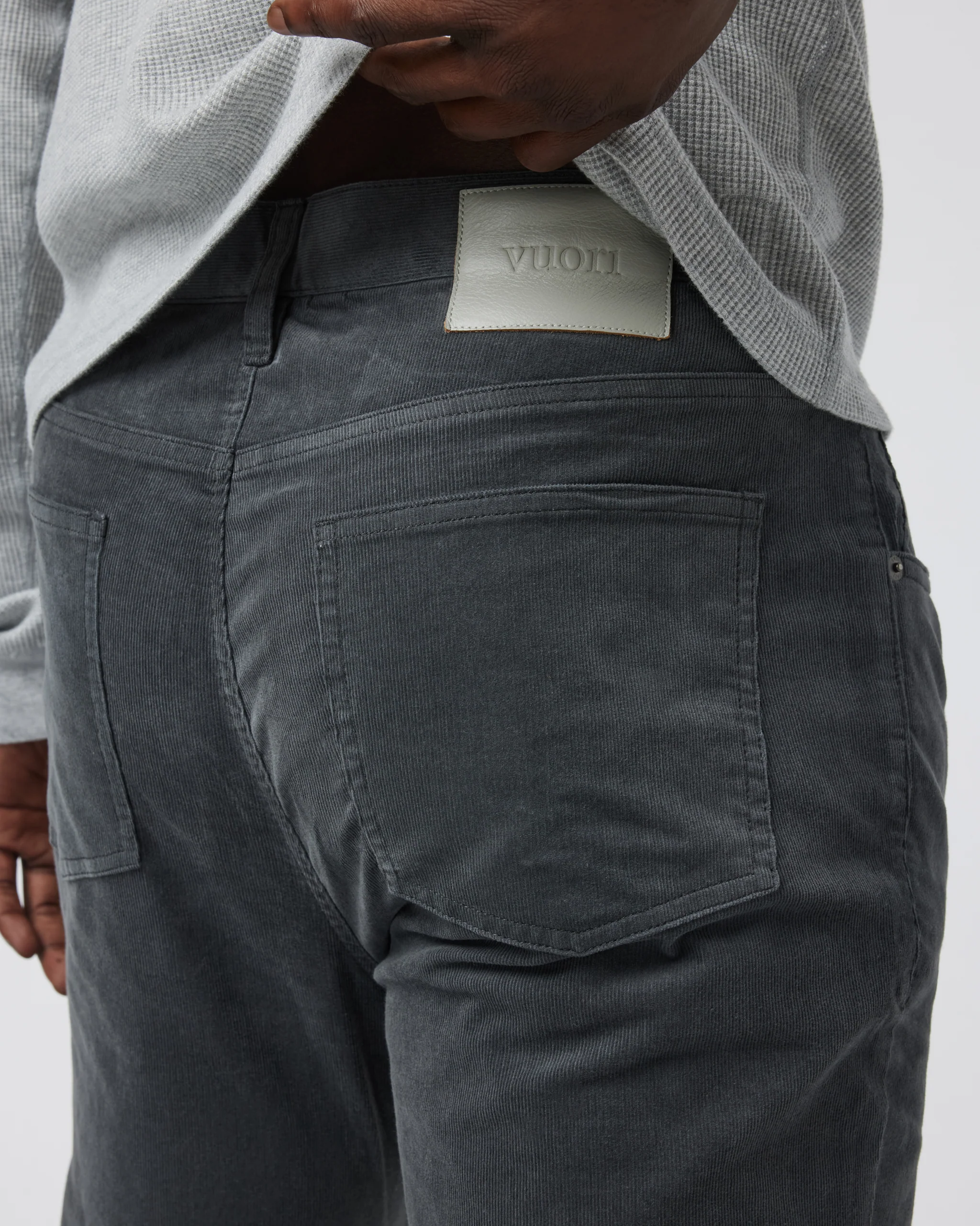 Optimist 5-Pocket Cord Pant Athletic Slim Fit | Dark Pewter